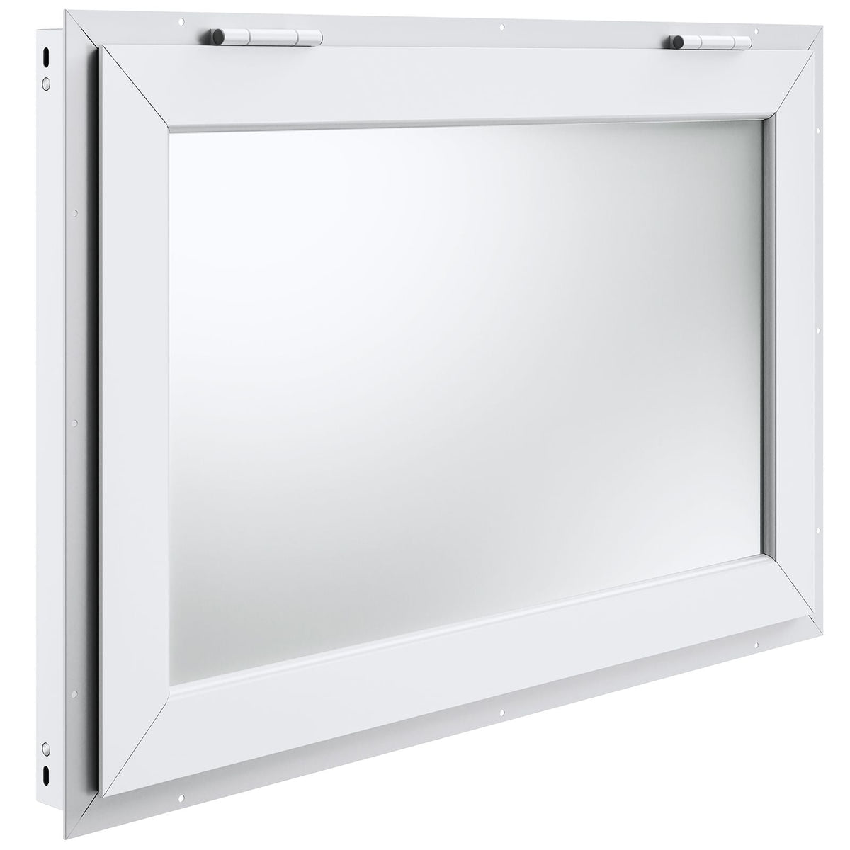 Concession Window for Food Truck, 36"x24" Aluminum Alloy Food Truck Service Window, Up to 85 Degrees Stand Serving Window with Awning Door & Drag Hook, for Food Trucks Concession Trailers