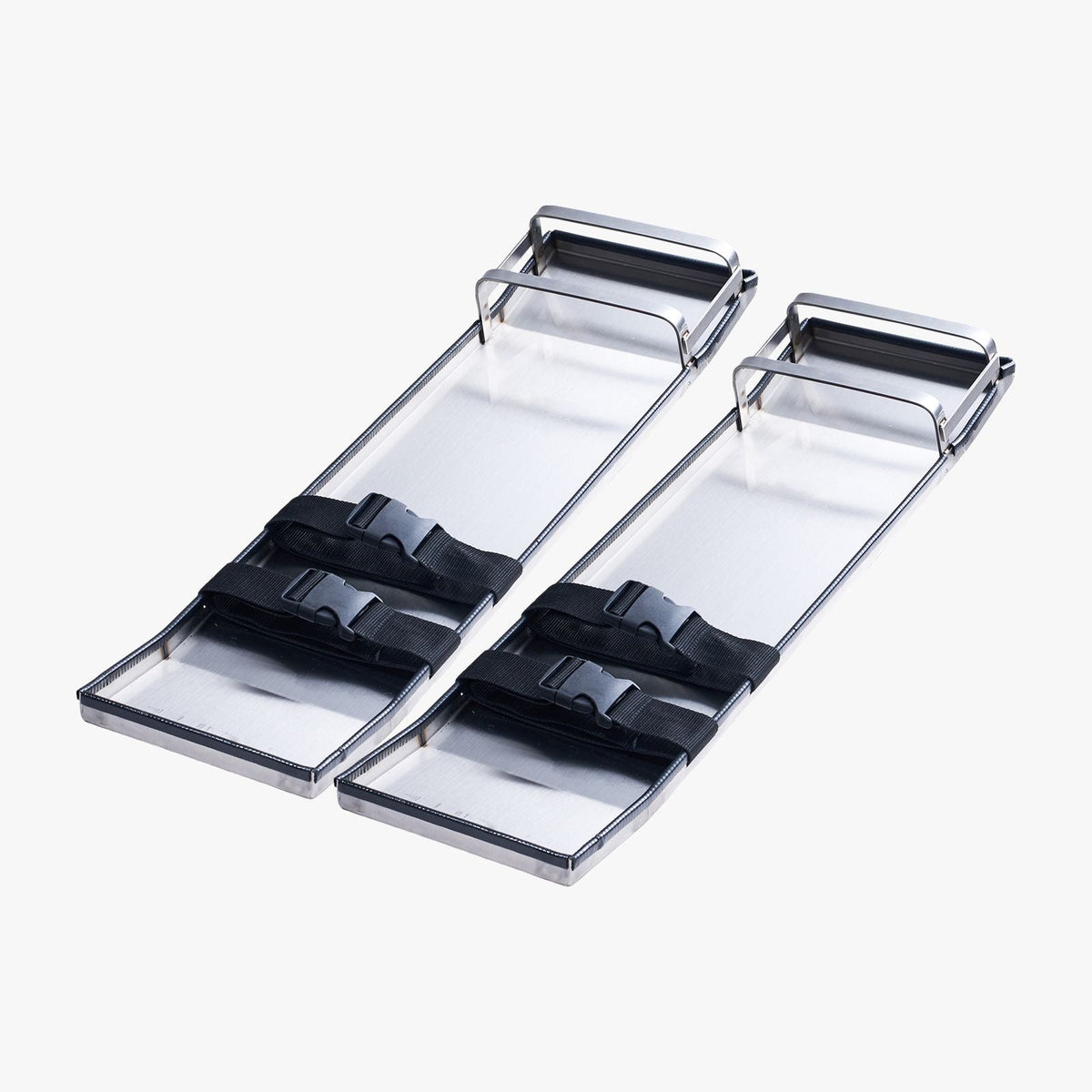 Concrete Knee Boards Stainless Steel, 28'' x 8'' Concrete Sliders, Knee Boards For Concrete, Concrete Knee Pads Pair Moving Sliders, with Board Straps for Cement and Concrete Finishing