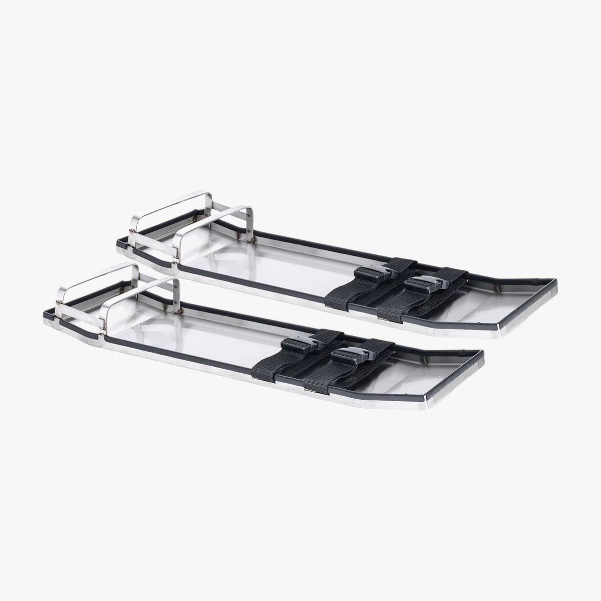 Concrete Knee Boards Stainless Steel, 28'' x 8'' Concrete Sliders, Knee Boards For Concrete, Concrete Knee Pads Pair Moving Sliders, with Board Straps for Cement and Concrete Finishing