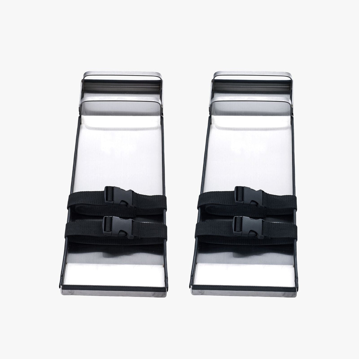Concrete Knee Boards Stainless Steel, 28'' x 8'' Concrete Sliders, Knee Boards For Concrete, Concrete Knee Pads Pair Moving Sliders, with Board Straps for Cement and Concrete Finishing