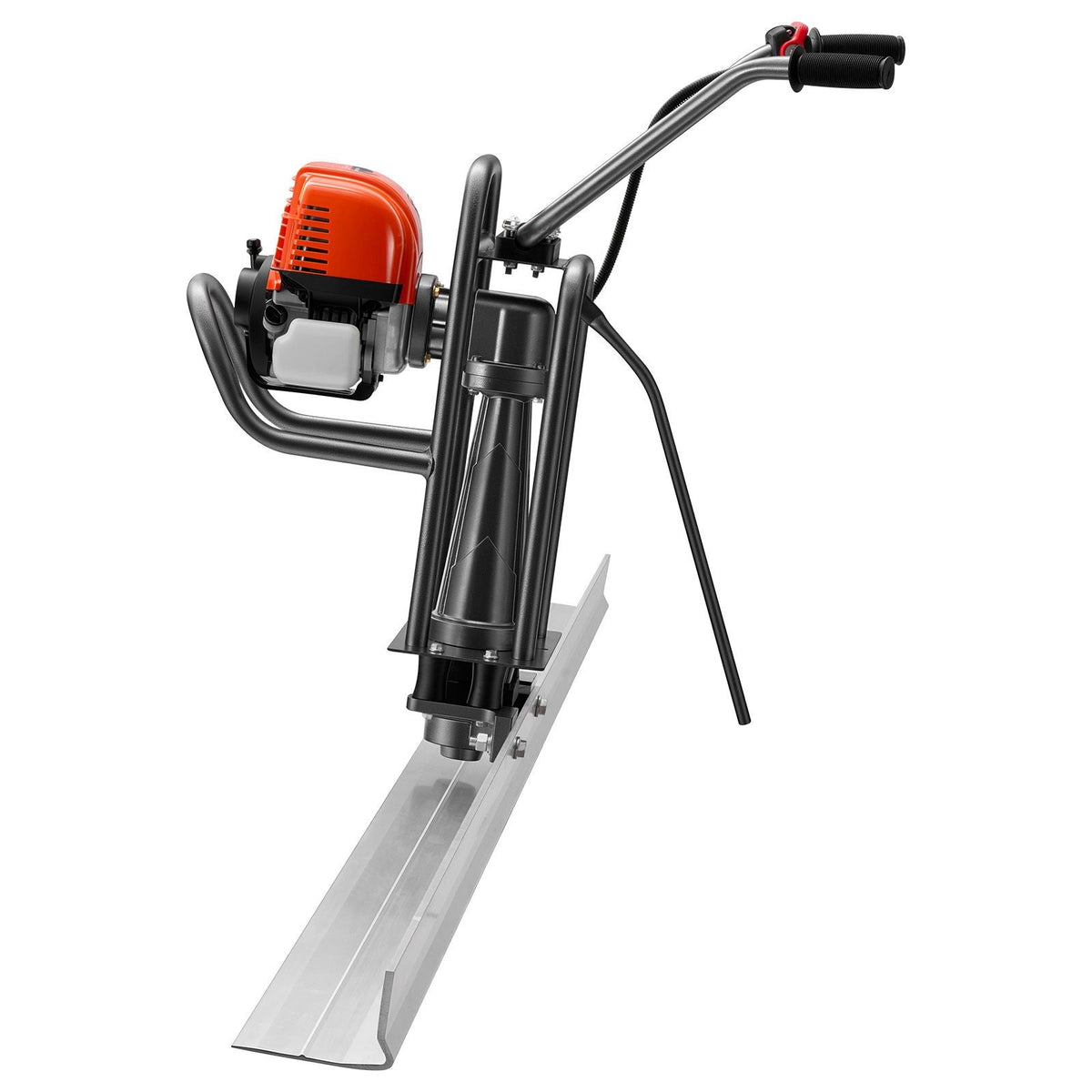 Concrete Power Screed Gas-Powered Leveling Tool 12 ft Aluminum Board, 1.16HP Engine, 4 Stroke Vibrating Screed, Handle Height Adjustable, Support Legs for Patio, Driveway, Floor Finishing