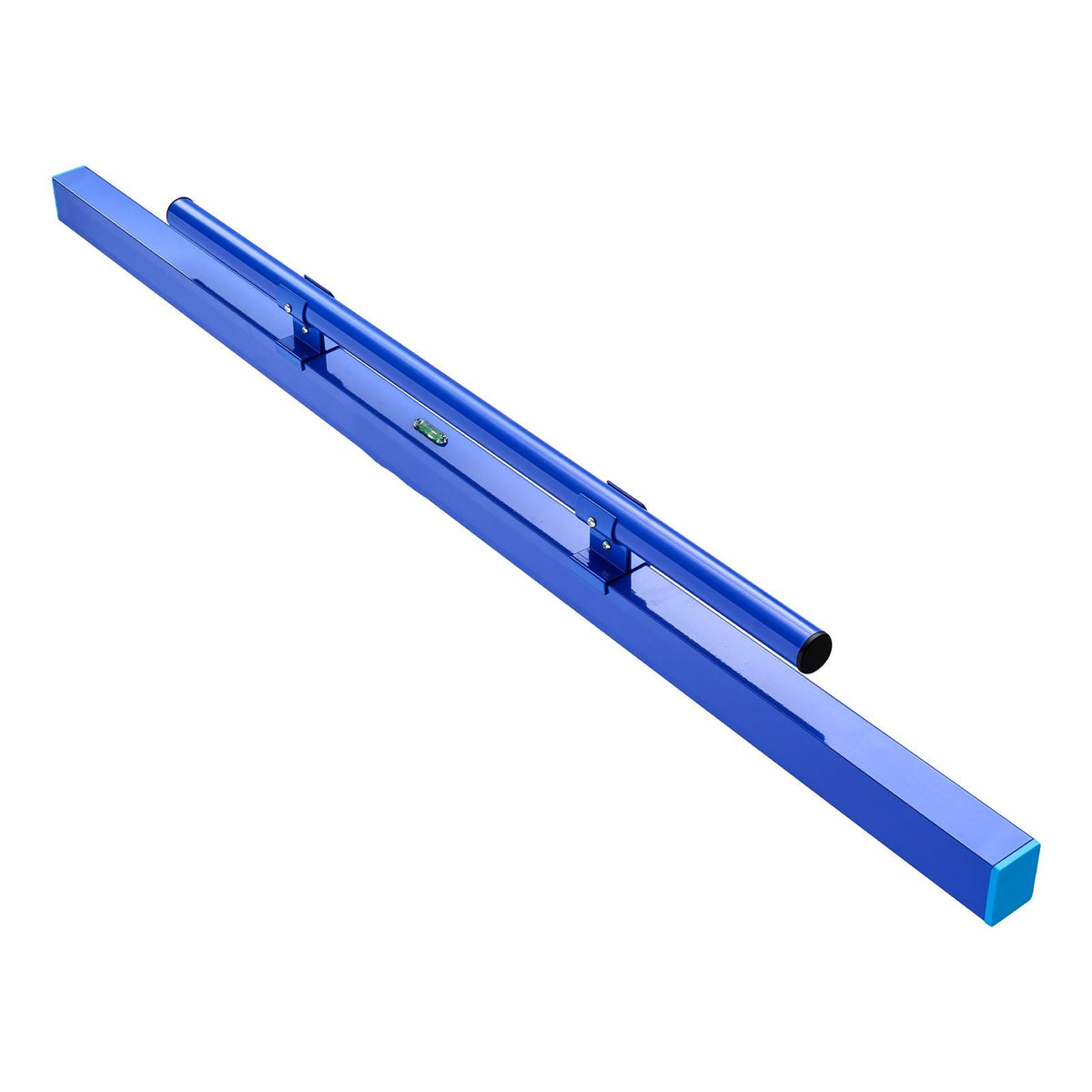 Concrete Screed 48 in Length Manual Screed Board Aluminum Alloy Blue, Built-in Bubble Level, Powder-coated Finish, Lightweight Paver Leveling Tool for Patio, Sidewalk, Garage Floor Finishing