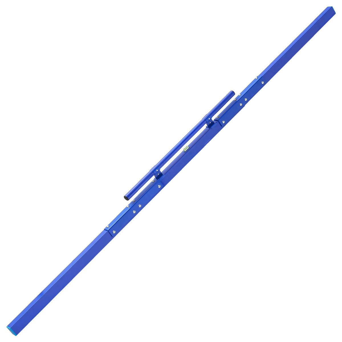 Concrete Screed 96 in Length Manual Screed Board Aluminum Alloy Blue, Built-in Bubble Level, Powder-coated Finish, Lightweight Paver Leveling Tool for Patio, Sidewalk, Garage Floor Finishing