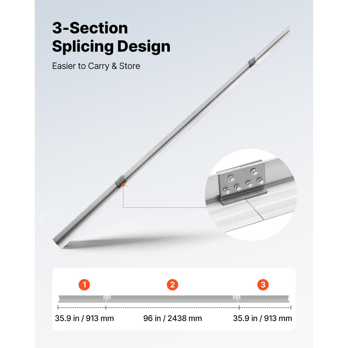 Concrete Screed Blade 14 ft Length Aluminum Alloy Board Leveling Tool, 5.3 in Wide Straight Edge, Wide Coverage, Replacement Surface Leveler for Driveway, Patio, Sidewalk, Garage Floor Finishing