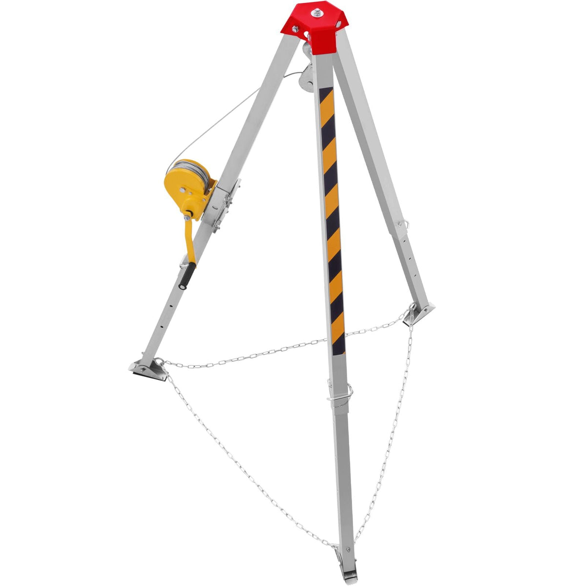 Confined Space Tripod Kit, Confined Space Tripod 7' Legs and 98' Cable, Confined Space Rescue Tripod 32.8' Fall Protection, 1200 lbs Winch, Harness, Storage Bag