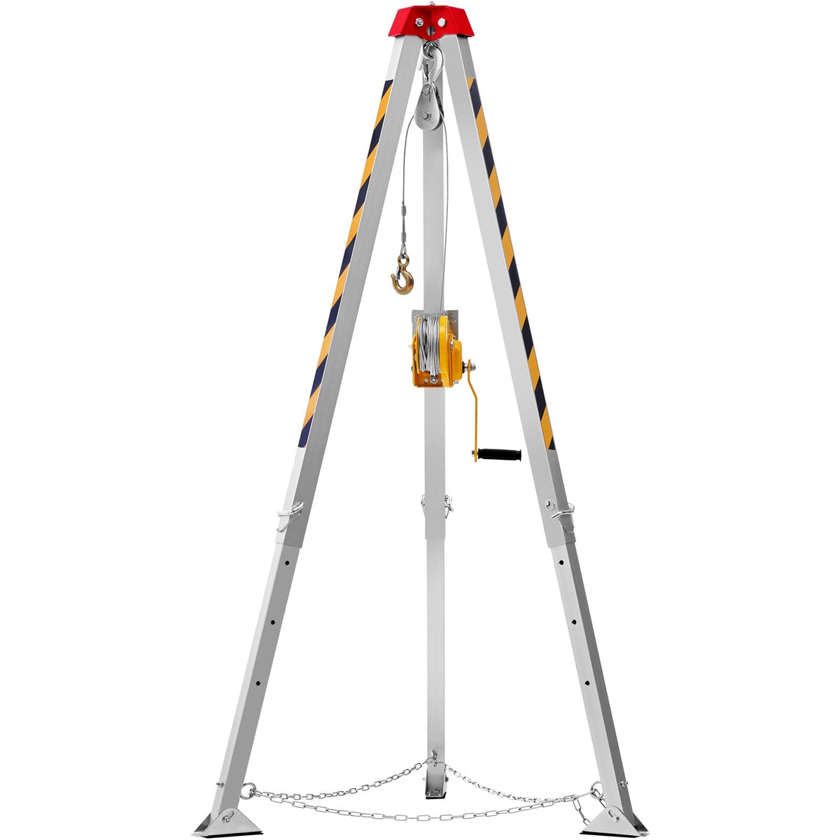 Confined Space Tripod Kit, Confined Space Tripod 7' Legs and 98' Cable, Confined Space Rescue Tripod 32.8' Fall Protection, 1200 lbs Winch, Harness, Storage Bag
