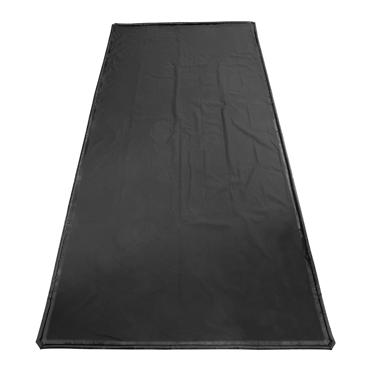 Containment Mat, 7 ft 9 in x 16 ft, Non-Slip PVC Garage Floor Mat with a Cleaning Squeegee, Heavy Duty Durable Waterproof Containment Protection from Snow, Rain and Mud for Cars Parking, Black