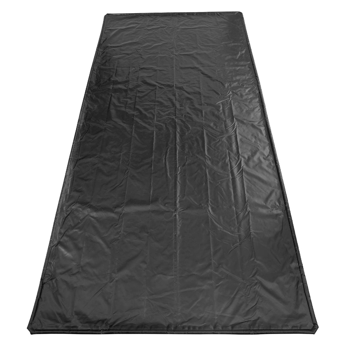 Containment Mat, 7 ft 9 in x 16 ft, Non-Slip PVC Garage Floor Mat with a Cleaning Squeegee, Heavy Duty Durable Waterproof Containment Protection from Snow, Rain and Mud for Cars Parking, Black