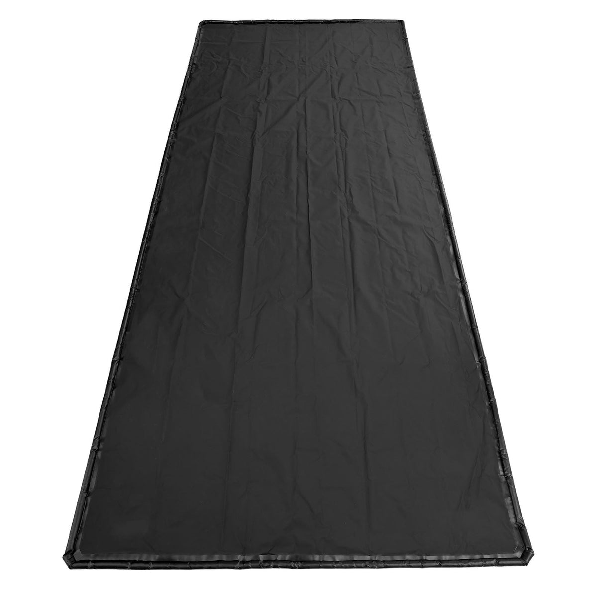 Containment Mat, 7 ft 9 in x 18 ft, Non-Slip PVC Garage Floor Mat with a Cleaning Squeegee, Heavy Duty Durable Waterproof Containment Protection from Snow, Rain and Mud for Cars Parking, Black