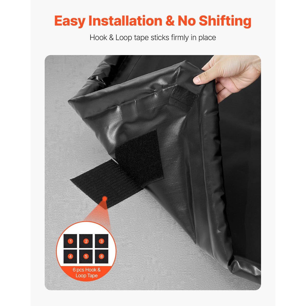 Containment Mat, 7 ft 9 in x 18 ft, Non-Slip PVC Garage Floor Mat with a Cleaning Squeegee, Heavy Duty Durable Waterproof Containment Protection from Snow, Rain and Mud for Cars Parking, Black