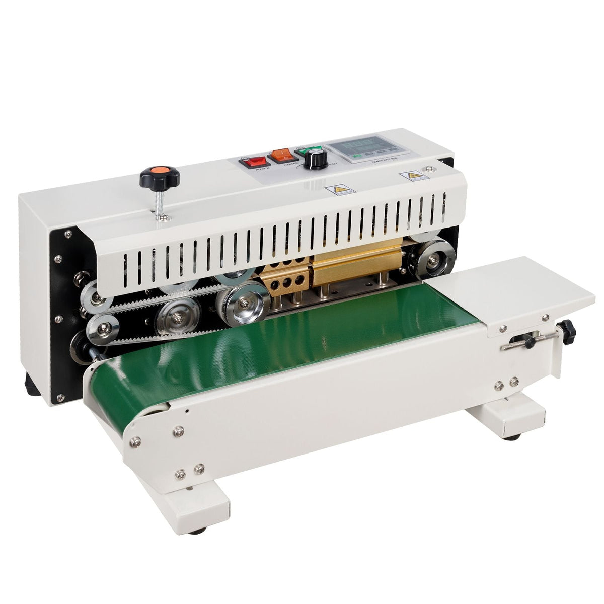 Continuous Bag Band Sealing Machine, 0.24-0.47 in/6-12 mm Seal Width, Horizontal Band Sealer Machine with Digital Temperature Control, Carbon Steel Bag Sealer for 0.02-0.8 mm Plastic Bags Films