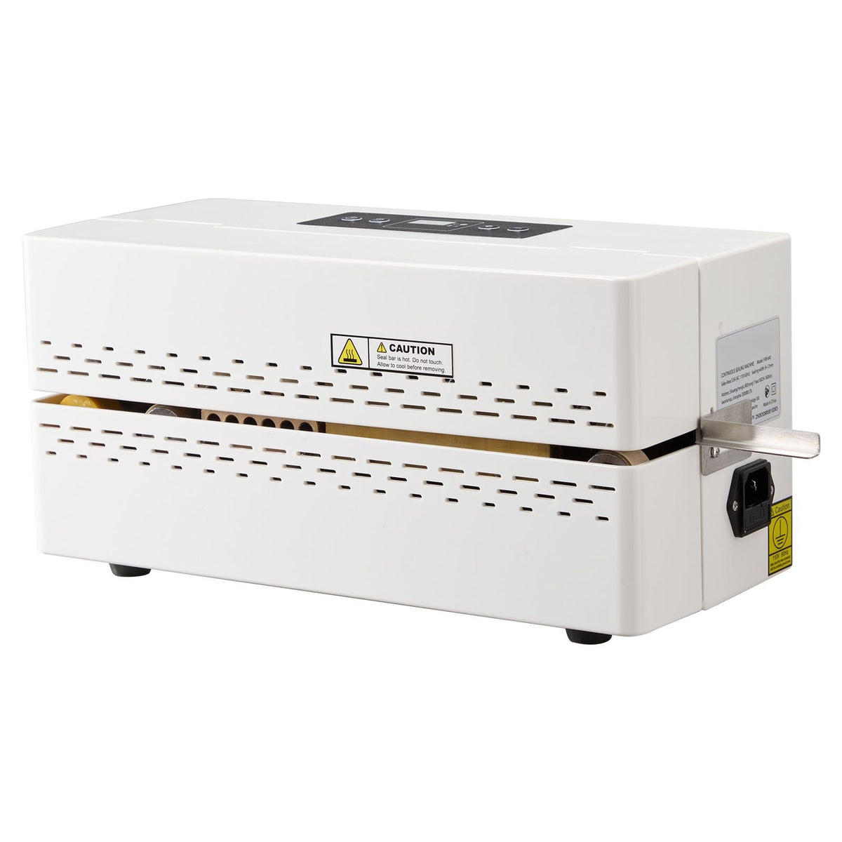 Continuous Sealing Machine, 0.32-0.47 in Seal Width, Automatic Continuous Band Sealer with Digital Temperature Control, Automatic Shutdown, Heat Sealing Machine for 0.002-0.0.008 in Plastic Bags