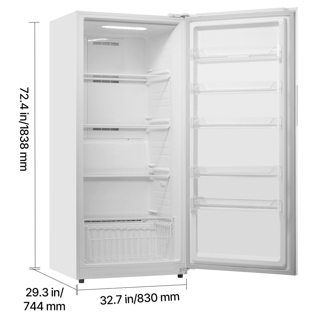 Convertible Freezer/Refrigerator, 20.2 Cu.Ft Frost Free Upright Freezer with Temp Control Panel, Door Open too Long Alarm, Adjustable Shelves and LED, Standing Fridge for Kitchen, Office, Garage