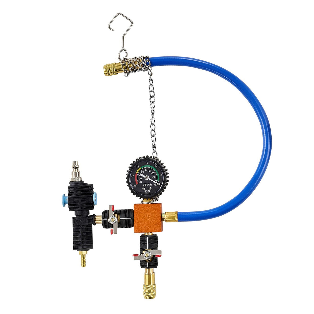 Coolant Pressure Tester Kit, 47Pcs Radiator Vacuum Refill Kit with 3 Metal Adapters, Universal Fit, Automotive Cooling System Pressure Tester Tool, with Pressures Pump & Aluminum-Plastic Filler
