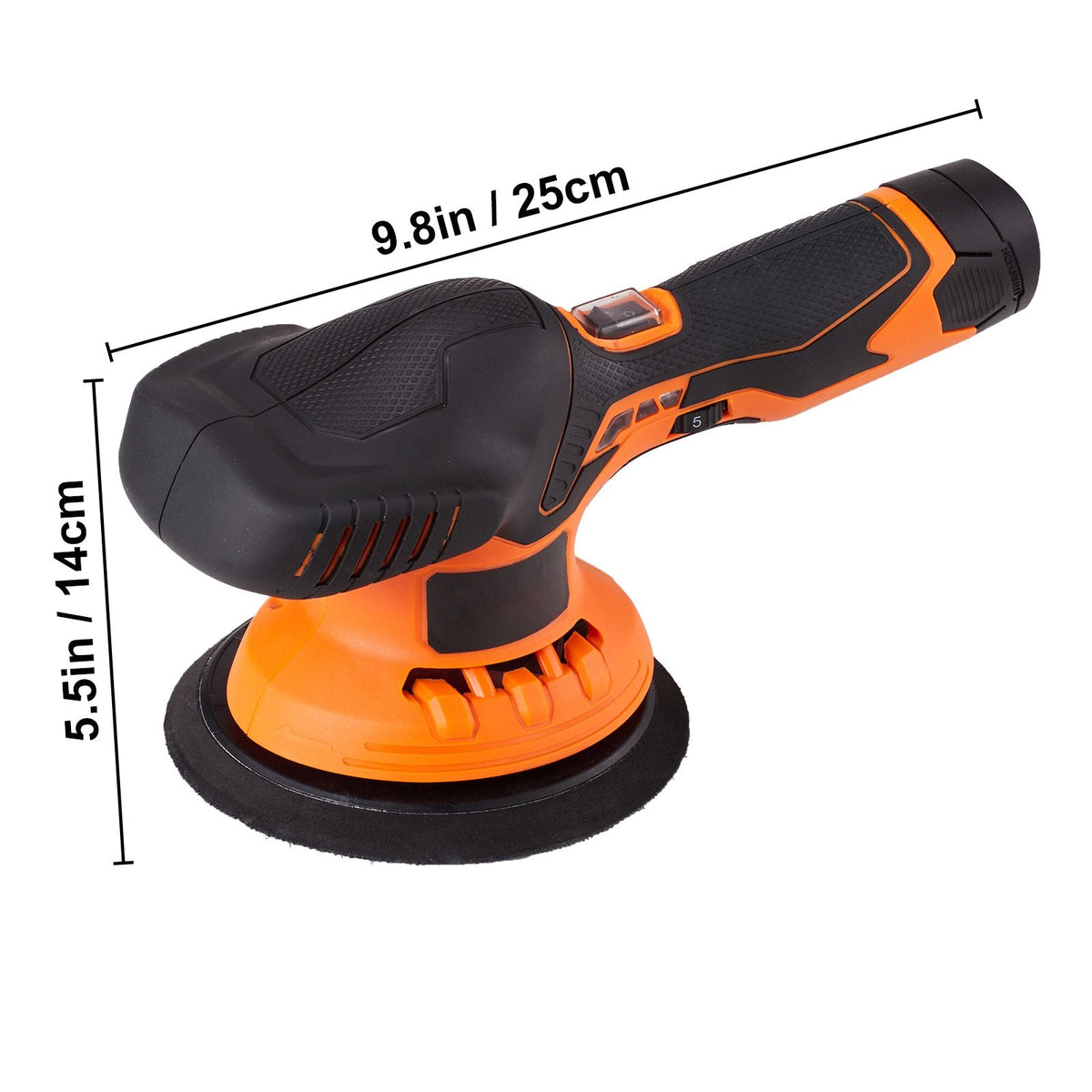 Cordless Buffer Polisher, with 2PCS 12V 4.0Ah Lithium Batteries, 6-inch Cordless Car Buffer Polisher Waxer 6 Variable Speed 5200RPM, 4 Polishing Pads for Car Detailing, Sanding, Polishing, Waxin