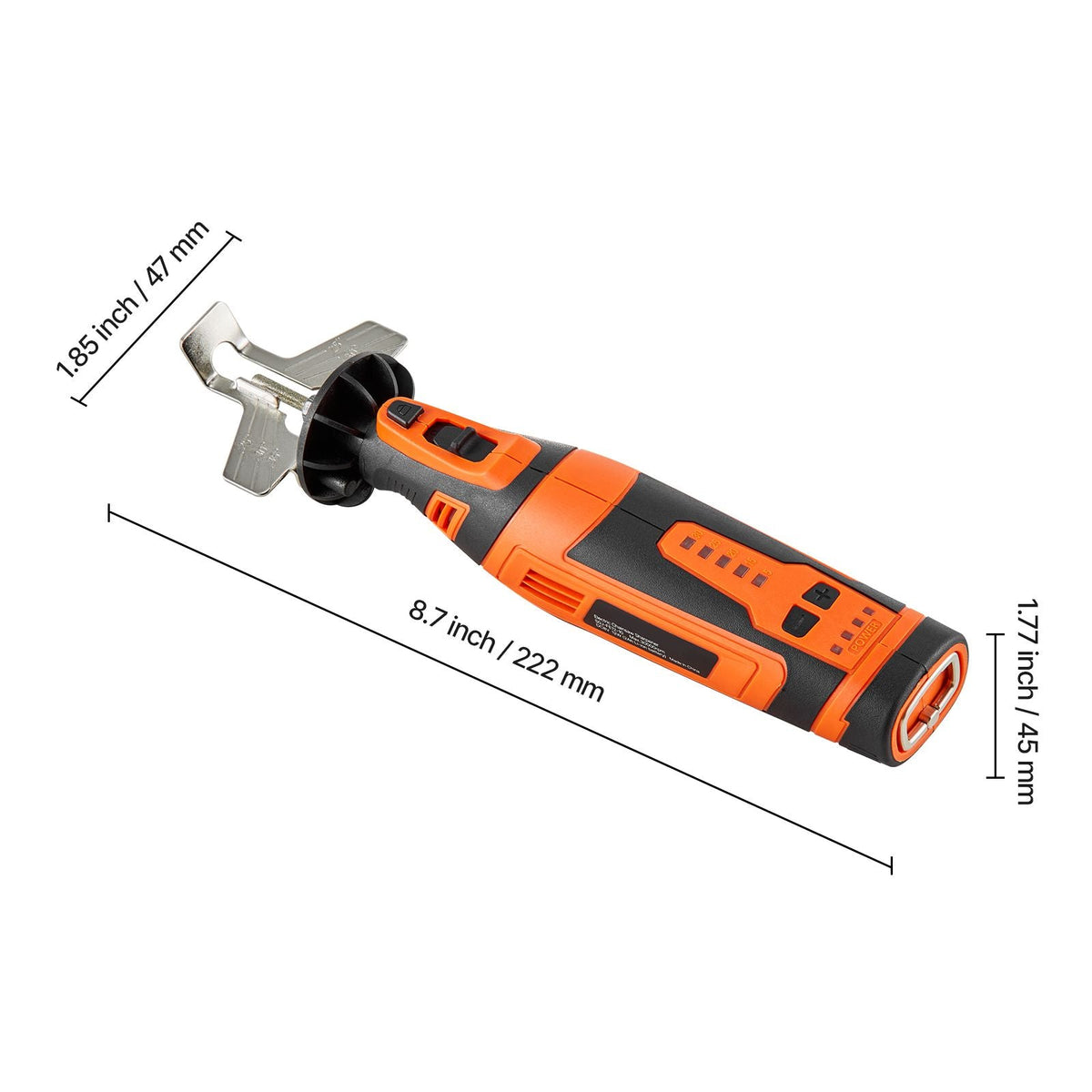 Cordless Chainsaw Sharpener, 5-Speed Adjustable Electric Saw Chain Sharpener 5000-30000 RPM, Rechargeable Handheld Chainsaw Sharpening Tool with 4 Sharpening Heads & Angle Guide Attachment