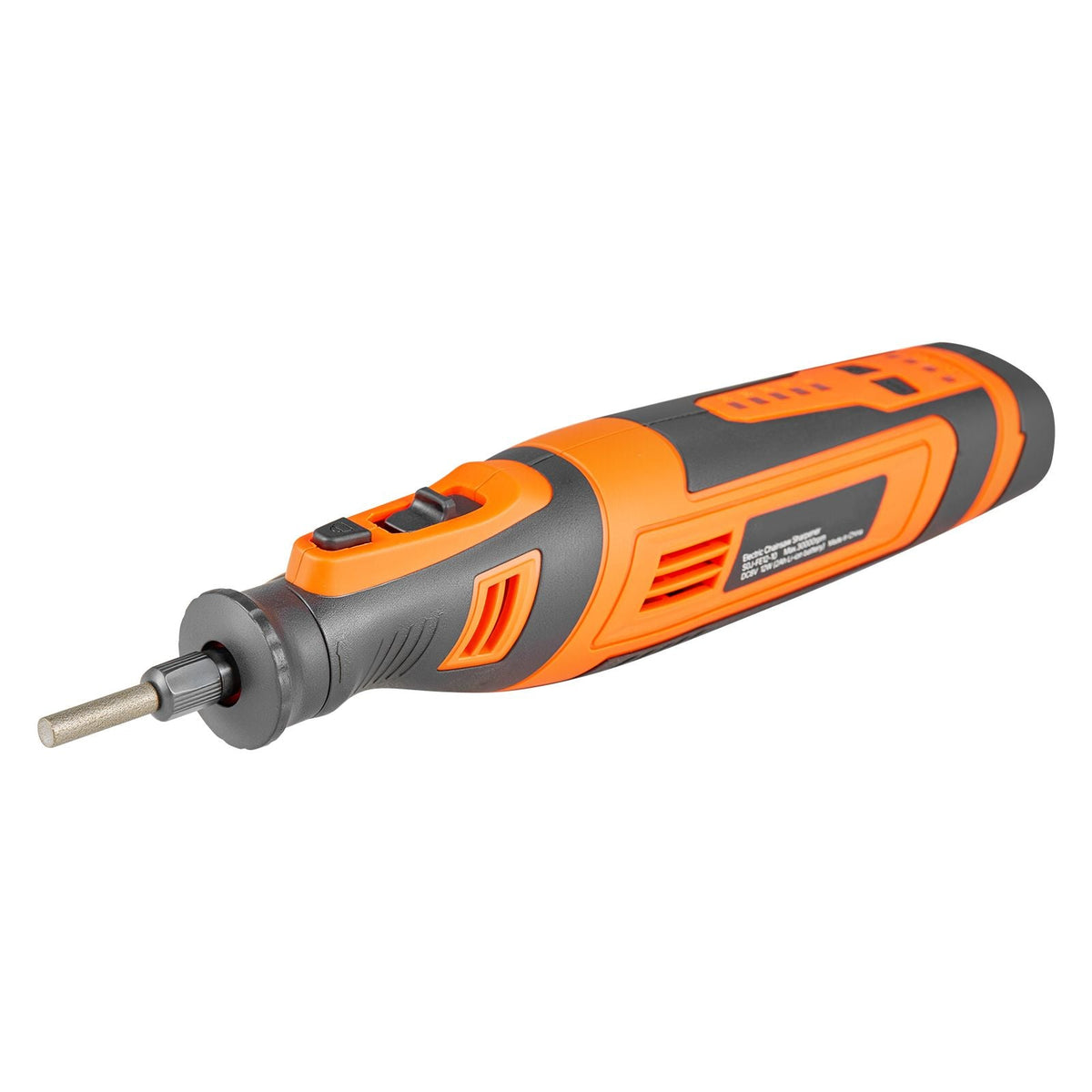 Cordless Chainsaw Sharpener, 5-Speed Adjustable Electric Saw Chain Sharpener 5000-30000 RPM, Rechargeable Handheld Chainsaw Sharpening Tool with 4 Sharpening Heads & Angle Guide Attachment