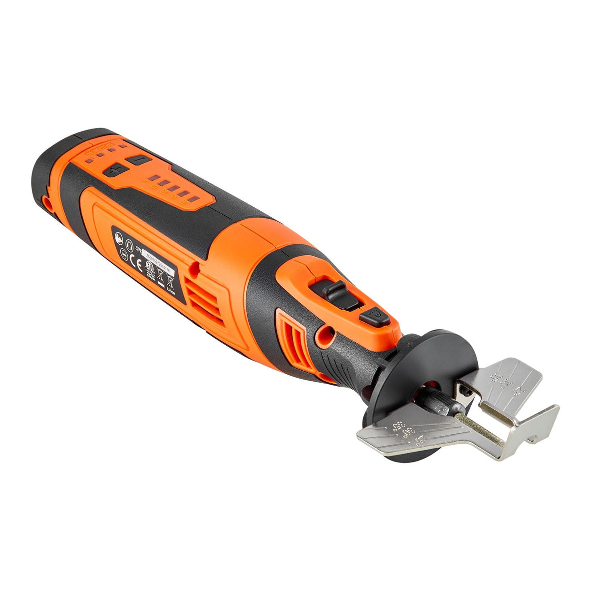 Cordless Chainsaw Sharpener, 5-Speed Adjustable Electric Saw Chain Sharpener 5000-30000 RPM, Rechargeable Handheld Chainsaw Sharpening Tool with 4 Sharpening Heads & Angle Guide Attachment