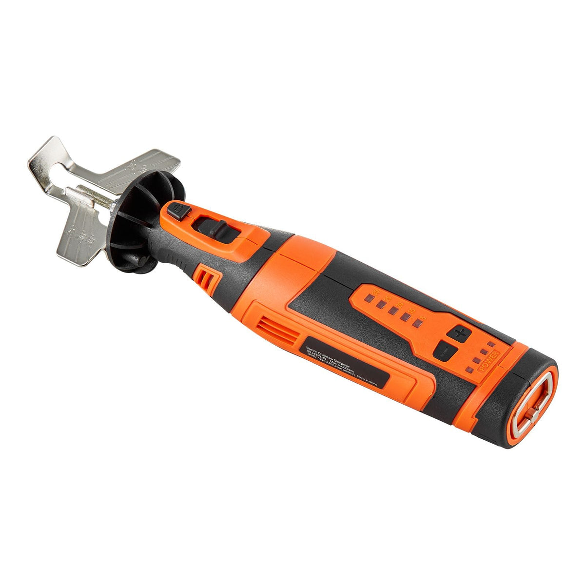 Cordless Chainsaw Sharpener, 5-Speed Adjustable Electric Saw Chain Sharpener 5000-30000 RPM, Rechargeable Handheld Chainsaw Sharpening Tool with 4 Sharpening Heads & Angle Guide Attachment