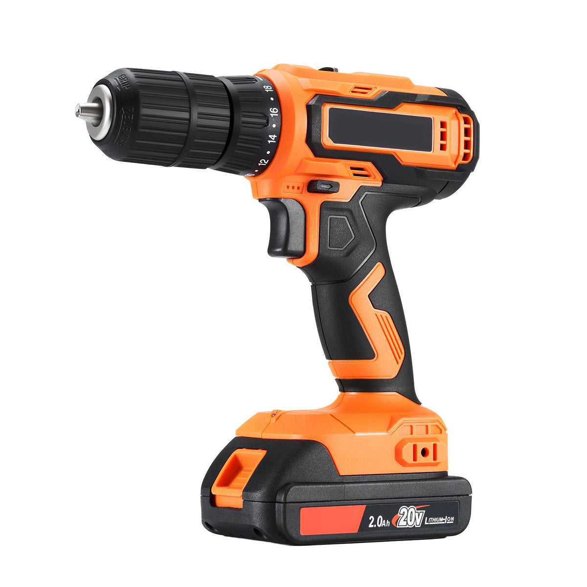 Cordless Drill Driver, 1/2 inch Metal Chuck, Dual-Speed Variable, Drill Driver Kit with Lithium Battery and Charger, Belt Clip, for Wood and Metal Drilling, Screw Tightening or Loosening