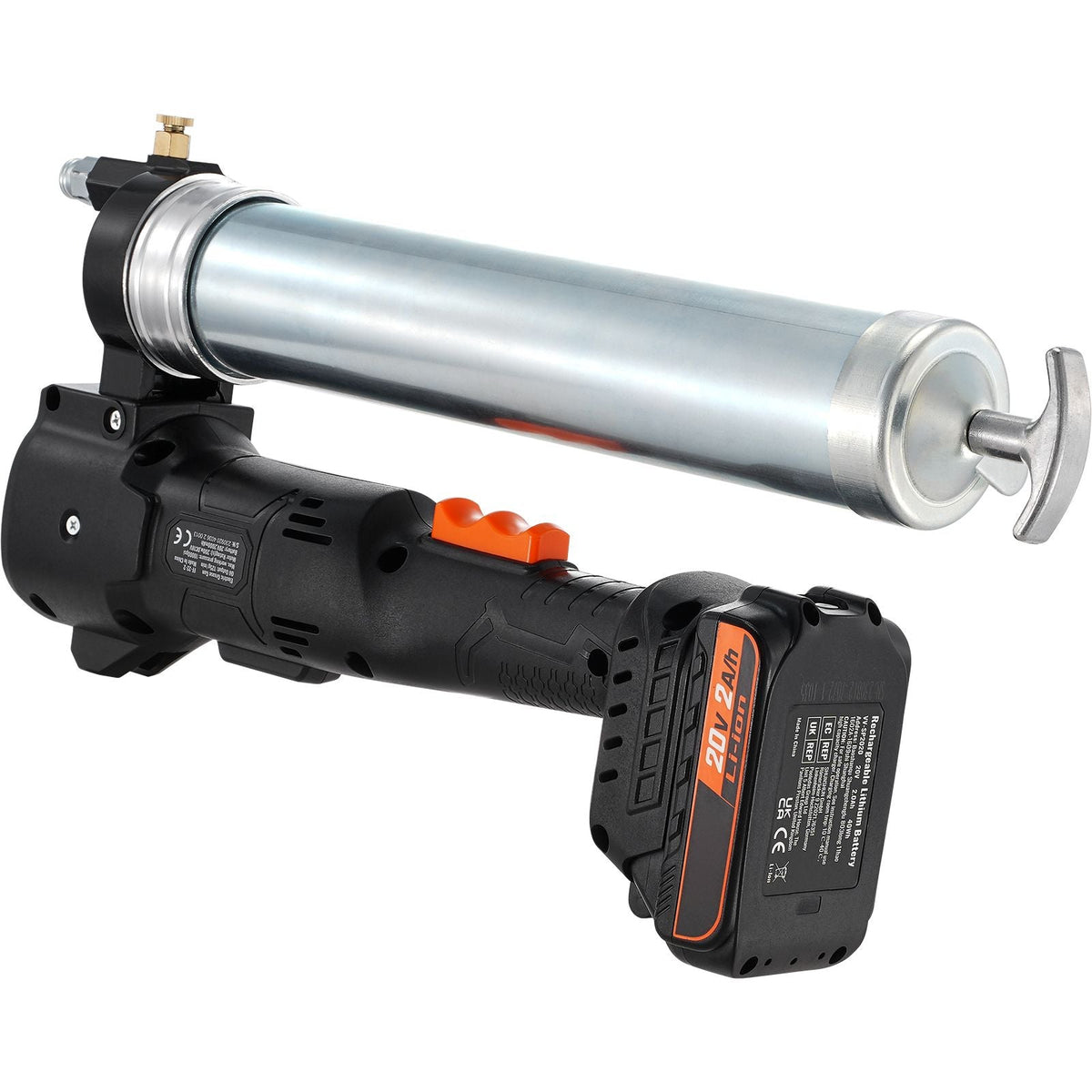 Cordless Grease Gun, 20-Volt, 10,000 PSI, 39" Long Hose, Electric Grease Gun Kit Professional High Pressure Battery Powered Grease Gun with Carrying Case, Battery and Charger Included, Black