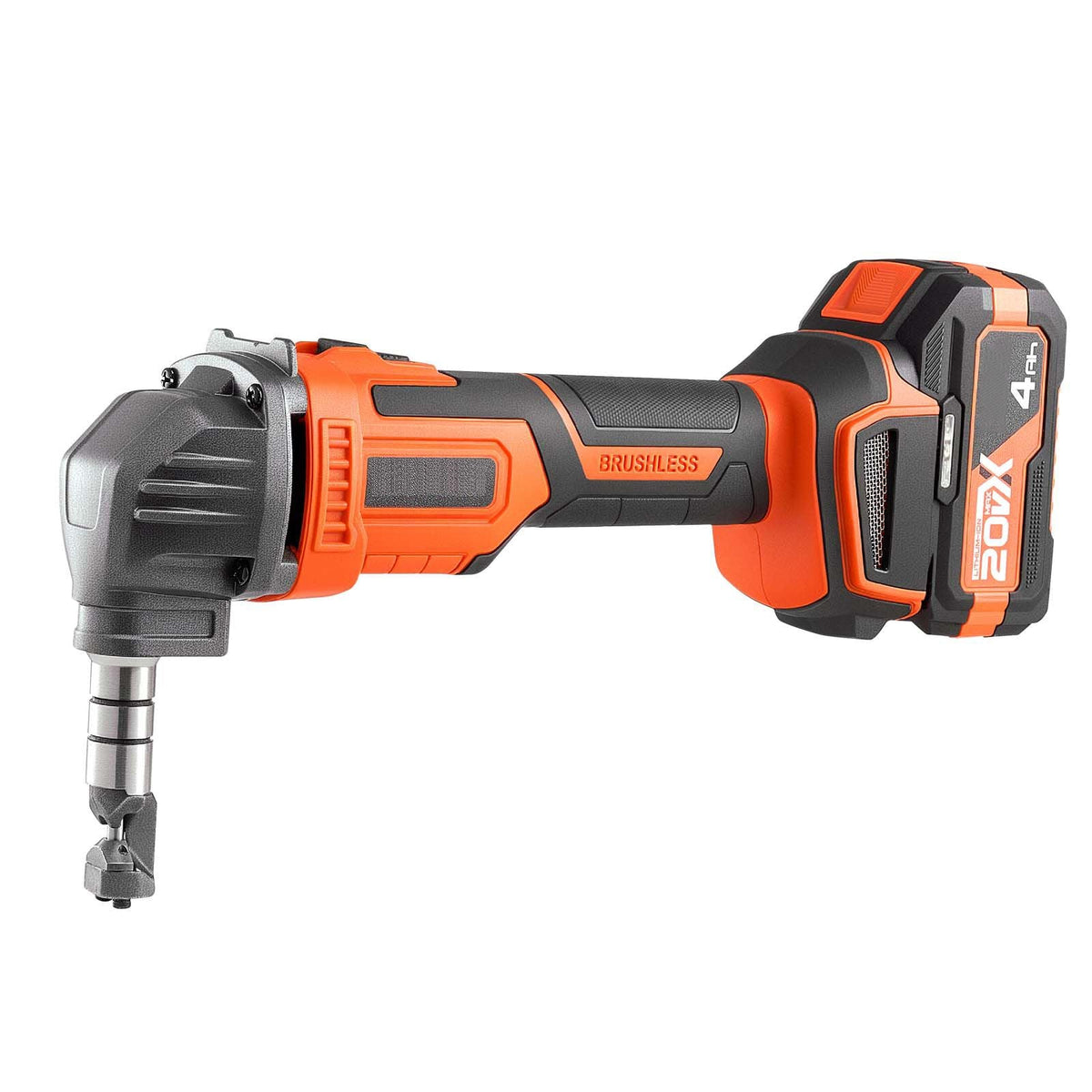 Cordless Metal Nibbler, with 20 V 4000 mAh Battery, 2200 RPM Efficient Brushless Motor, Electric Nibbler Metal Cutter with Plastic Carrying Case for Cutting Steel Sheet and Aluminum Sheet