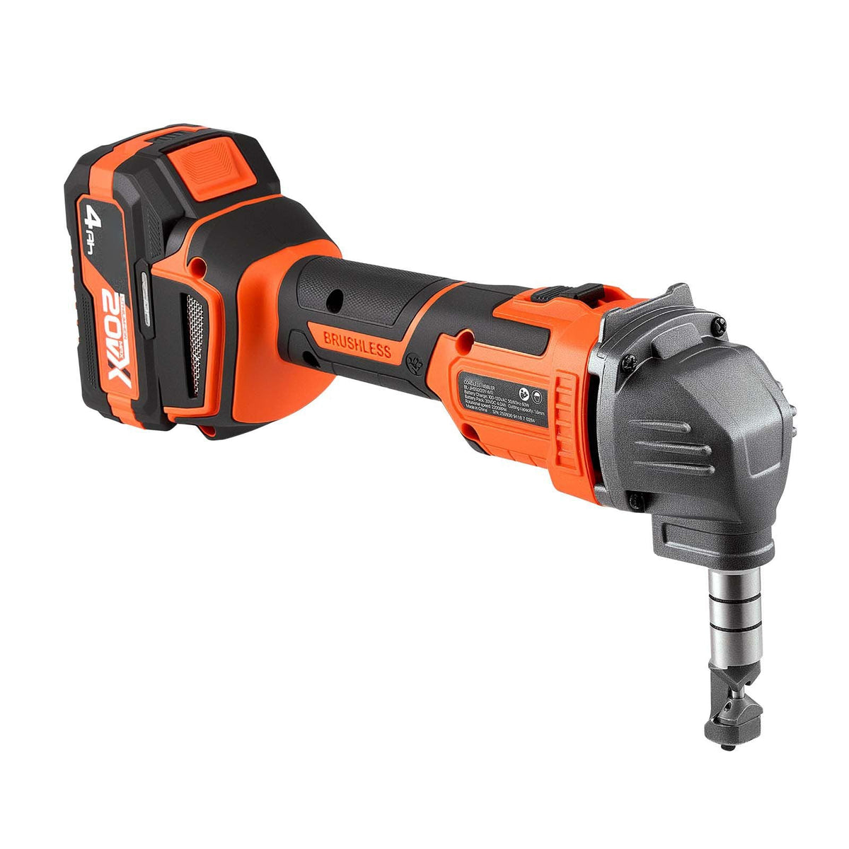 Cordless Metal Nibbler, with 20 V 4000 mAh Battery, 2200 RPM Efficient Brushless Motor, Electric Nibbler Metal Cutter with Plastic Carrying Case for Cutting Steel Sheet and Aluminum Sheet