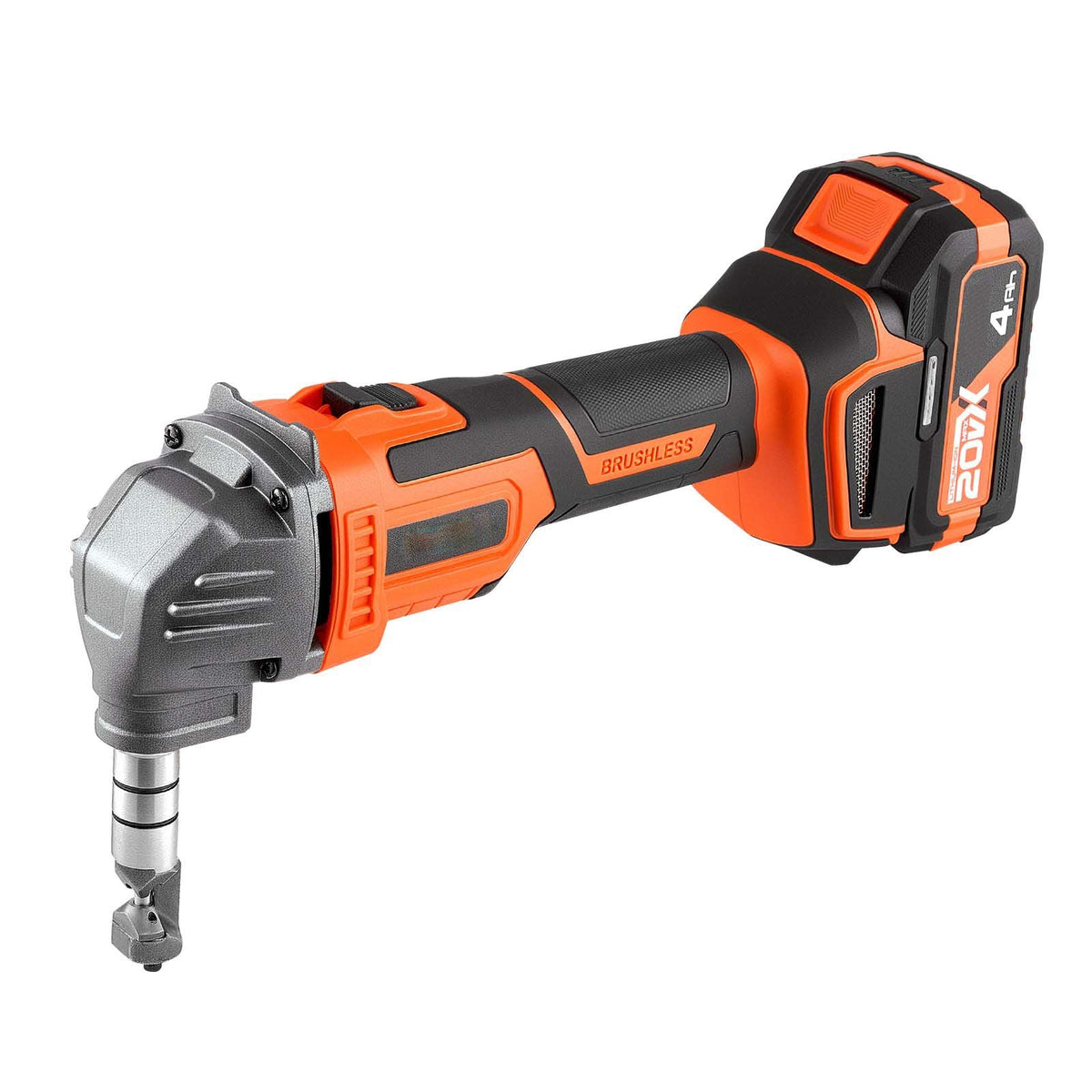 Cordless Metal Nibbler, with 20 V 4000 mAh Battery, 2200 RPM Efficient Brushless Motor, Electric Nibbler Metal Cutter with Plastic Carrying Case for Cutting Steel Sheet and Aluminum Sheet