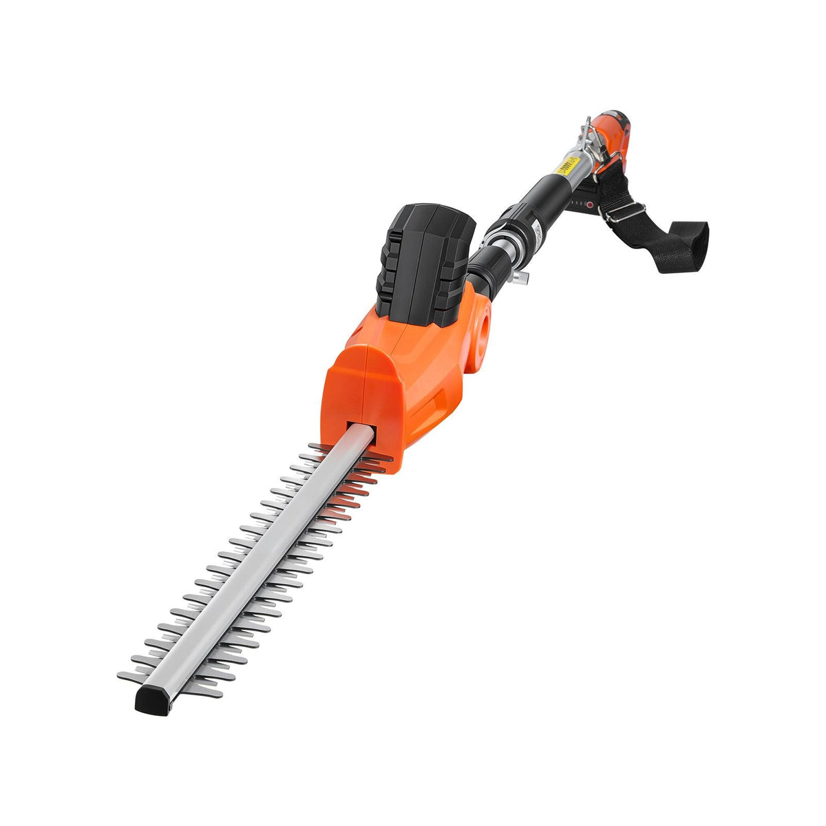 Cordless Pole Hedge Trimmer, 20V Electric Bush Trimmer Kit with 18 Inch Double-Edged Steel Blade, 74-94 Inches Telescoping Design for High Branches (2.0Ah Battery and Fast Charger Included)
