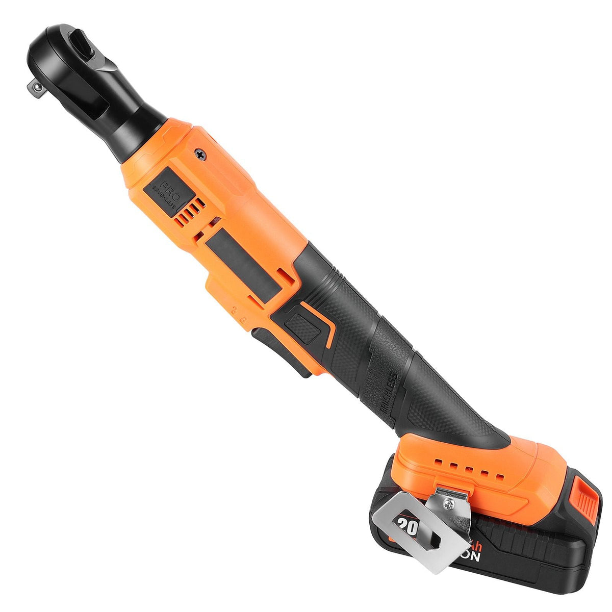 Cordless Ratchet Wrench, 3/8 inch Drive, 230 RPM, up to 88 ft-lbs of Torque, Battery Powered Electric Ratchet Wrench Set with Two 2.0Ah Batteries, Charger, Sockets, Adaptors and Cloth Bag