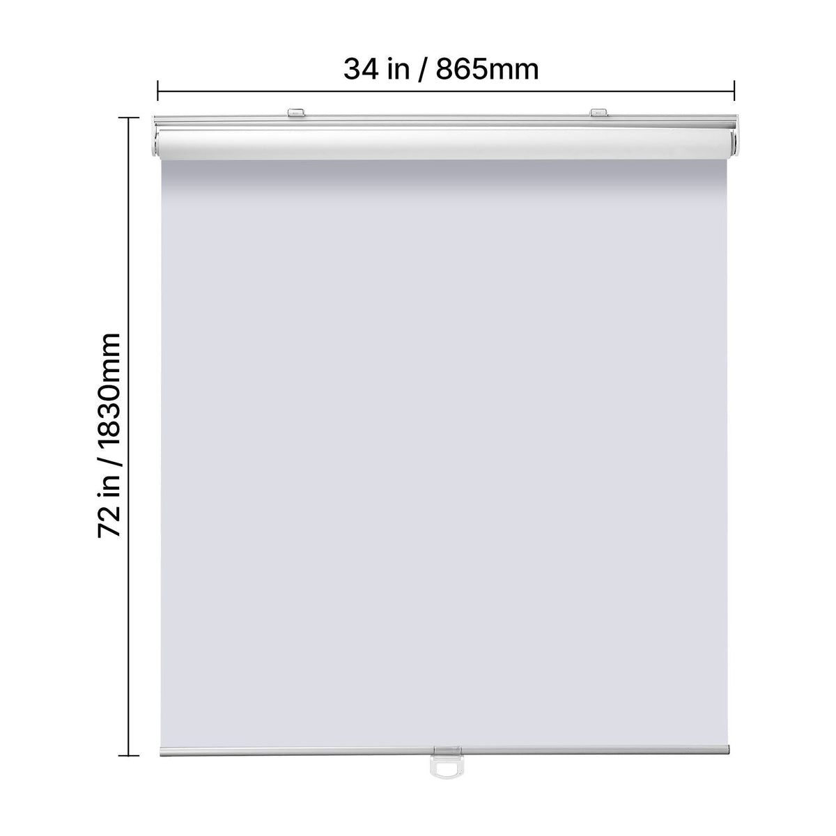Cordless Roller Shades, 34 x 72 in, Pull Down Blackout Blinds for Windows Room Darkening, Thermal Insulated, Easy to Install, Blackout Roller Shades for Bedroom, Bathroom, Home, Office, White