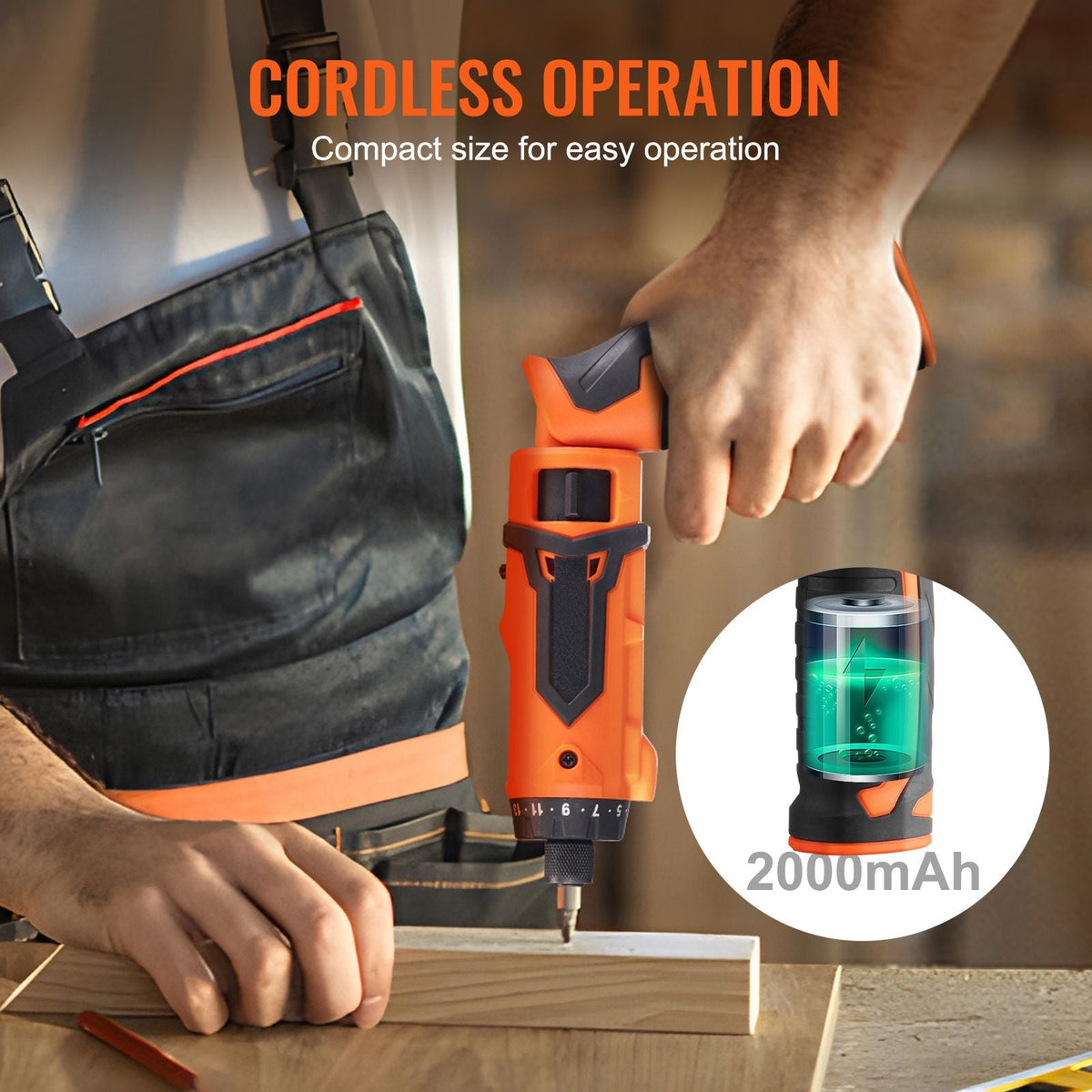 Cordless Screwdriver, 8V 7Nm Electric Screwdriver Rechargeable Set with 82 Accessory Kit and Charging Cable, Nut Drivers Magnetic Bit Holder Tool Kit Home Repair, LED Light Dual Position Handle