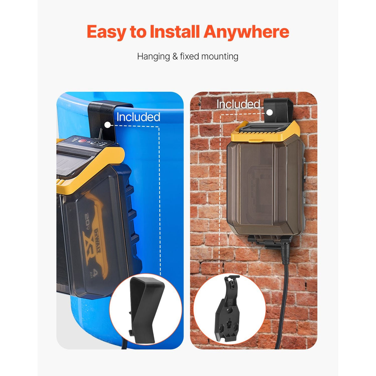Cordless Submersible Water Transfer Pump, 528GPH, Portable Sump Pump with G3/4" Garden Hose, Compatible with Dewalt 20V MAX Battery (No Battery), Electric Utility Pump for Pool, Garden, Pond