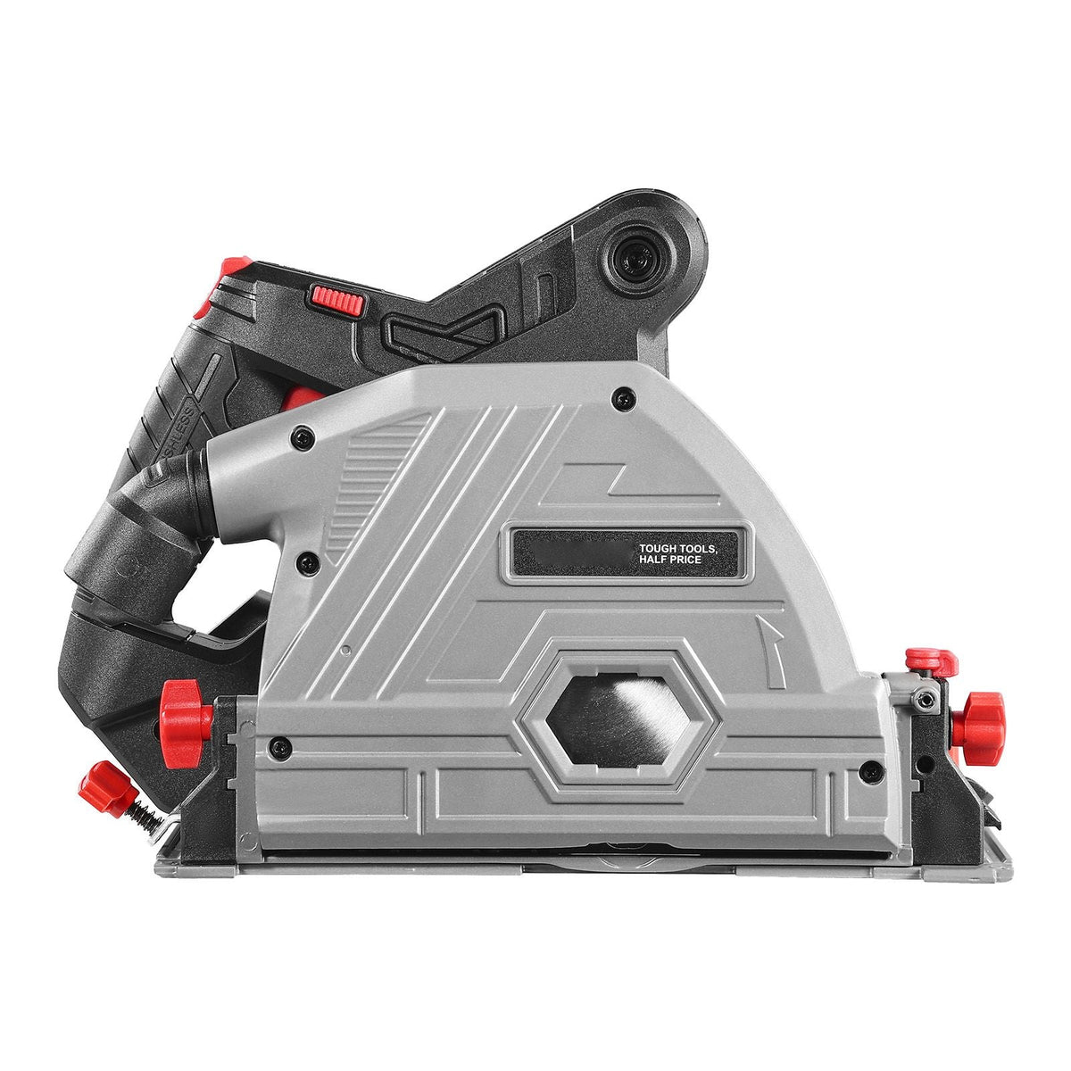 Cordless Track Saw, 5-1/2 in Blade, Brushless Plunge Circular Saw Kit, Tracksaw with Hard Case, 2.05 in Cutting Depth, for Wood, Plastic, Metal, Compatible with Makita Batteries (Tool Only)