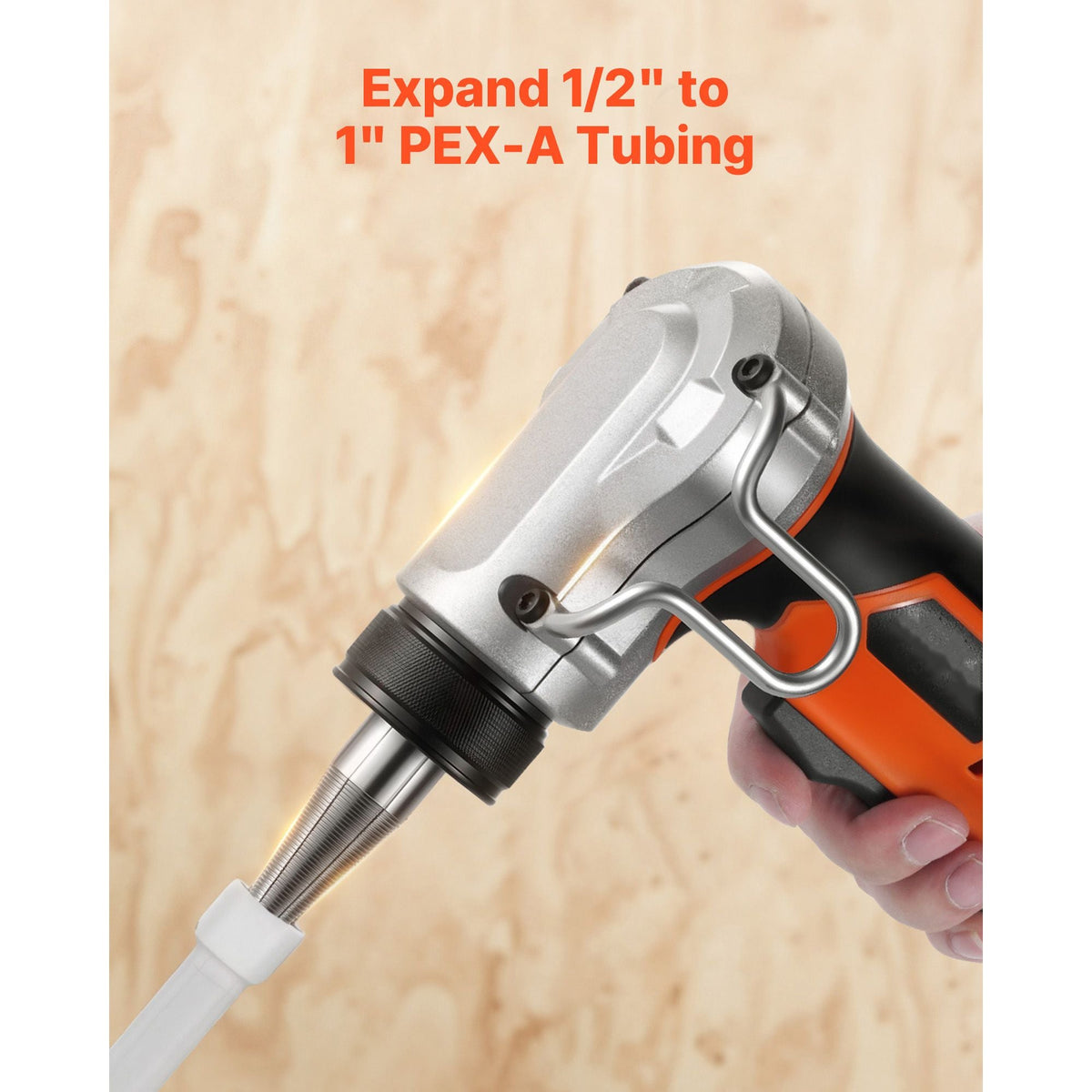 Cordless Tube Expander, 20V Max Electric Tubing Expansion Tool for 1/2", 3/4", 1" PEX-A Pipes, 22000RPM Pipe Expander with 3 Expanding Head, 2pcs 2AH Battery, Fast Charger & Carrying Case