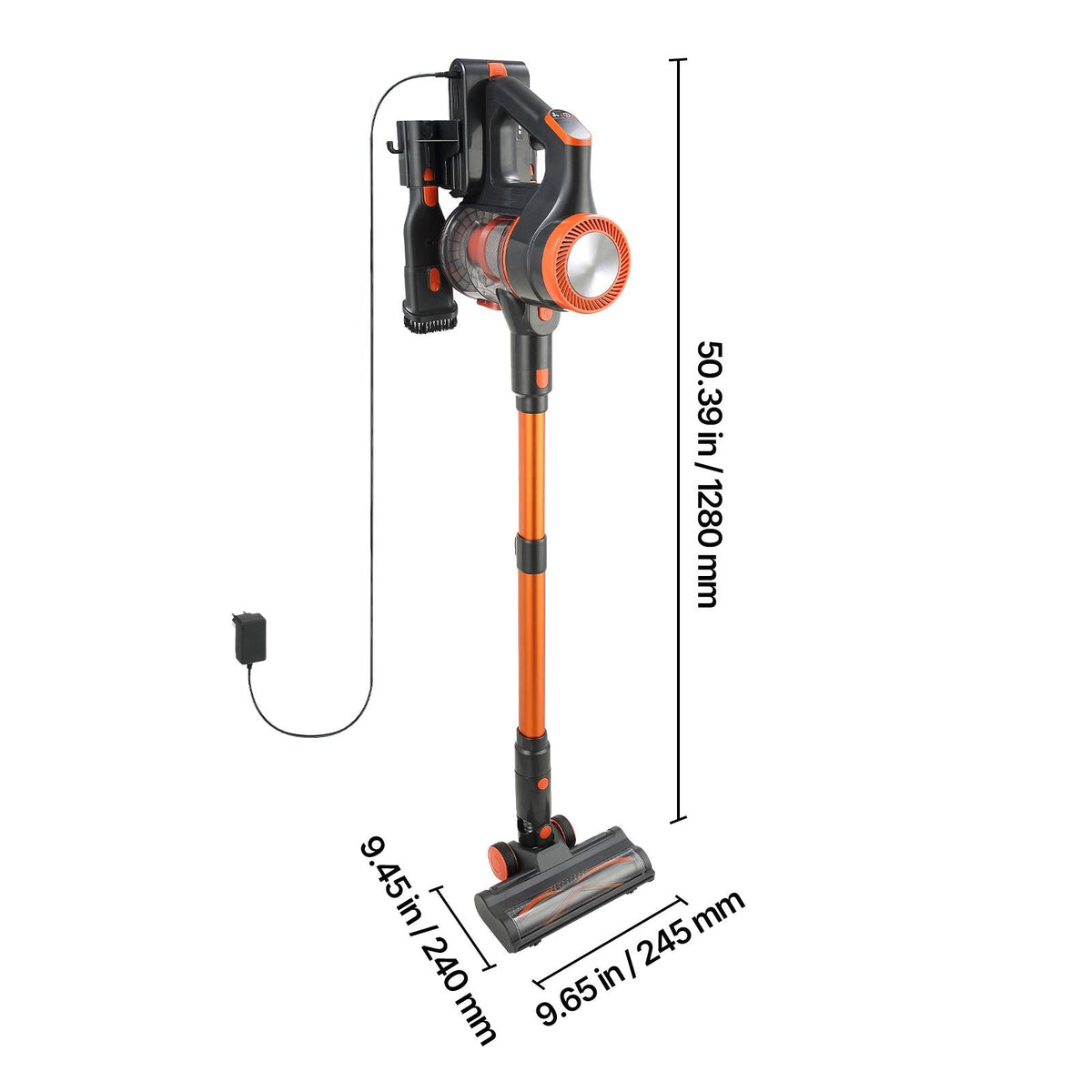 Cordless Vacuum Cleaner, 40KPA Max Suction, Rechargeable Anti-Tangle Stick Vacuum with LED Display Screen, Lightweight Handheld Vac with 47mins Runtime for Home, Carpet, Pet Hair, Hard Floor