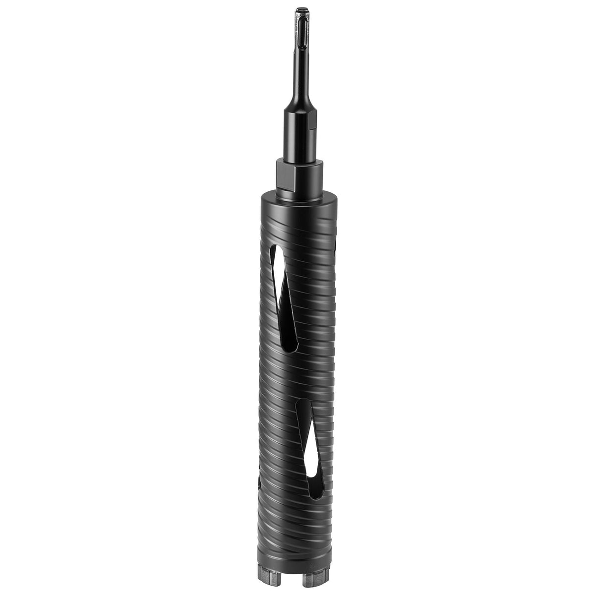 Core Drill Bit, 2 inch Diameter, 9-1/2 inch Drilling Depth, 5/8-11 Internal Thread, Diamond Dry Coring Bit with 3 Adapters, Pilot Drill and Hex Wrench, for Concrete, Red Bricks, and Masonry