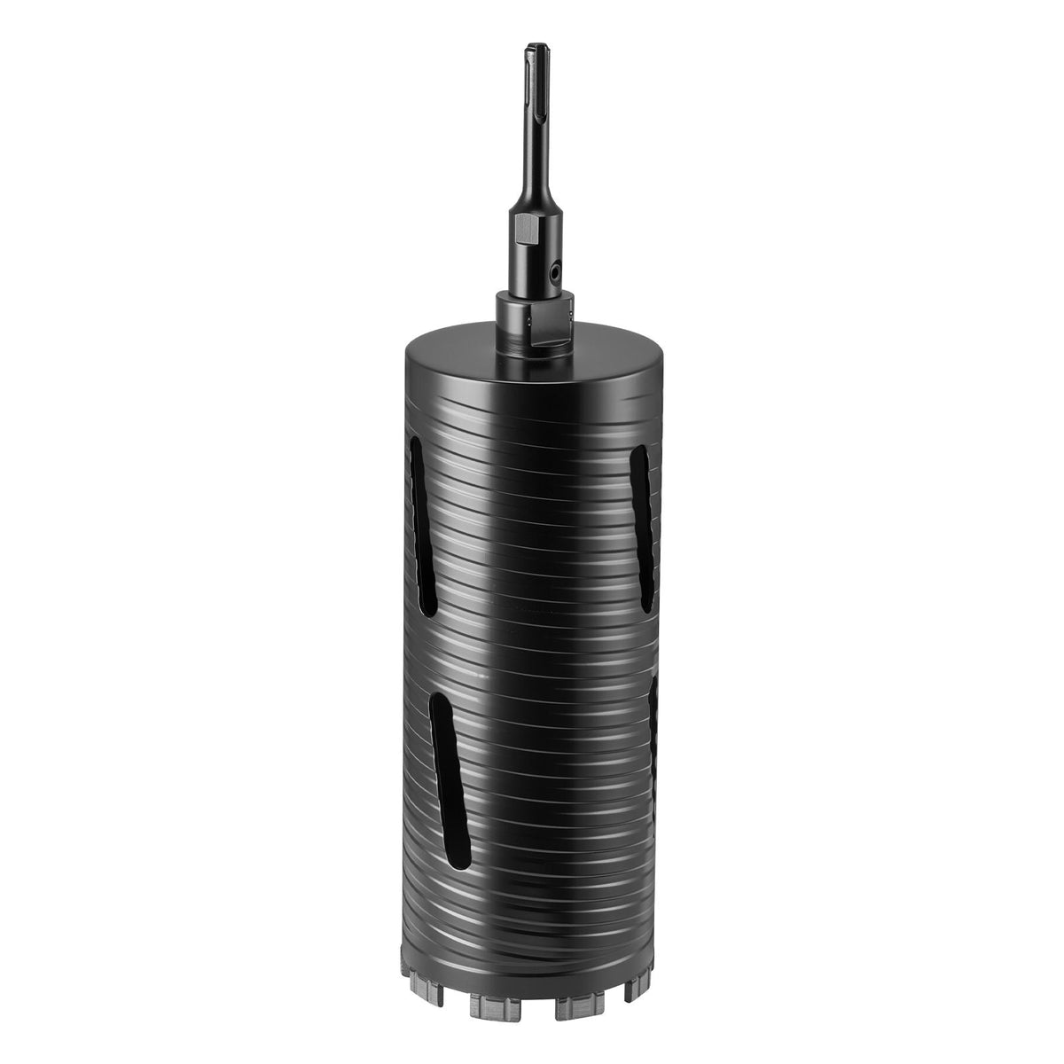 Core Drill Bit, 4 inch Diameter, 9-1/2 inch Drilling Depth, 5/8-11 Internal Thread, Diamond Dry Coring Bit with 3 Adapters, Pilot Drill and Hex Wrench, for Concrete, Red Bricks, and Masonry