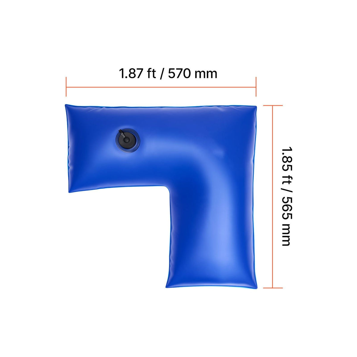 Corner Pool Water Tubes, 4 Pack 22.4 x 22.2 in, Corner Winter Water Bags with Leakproof Screw Cap, 0.4mm Heavy Duty PVC, Cold-Resistant Weights for Inground Swimming Pool Covers