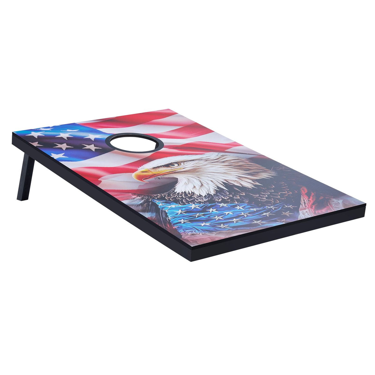 Cornhole Set, 3x2 ft Corn Hole Game Boards, MDF Wood Portable Toss Board, Indoor and Outdoor Cornhole Play for Adults, Include 8 Bean Bags and Carrying Case, for Yard, Backyard, Beach, Camping
