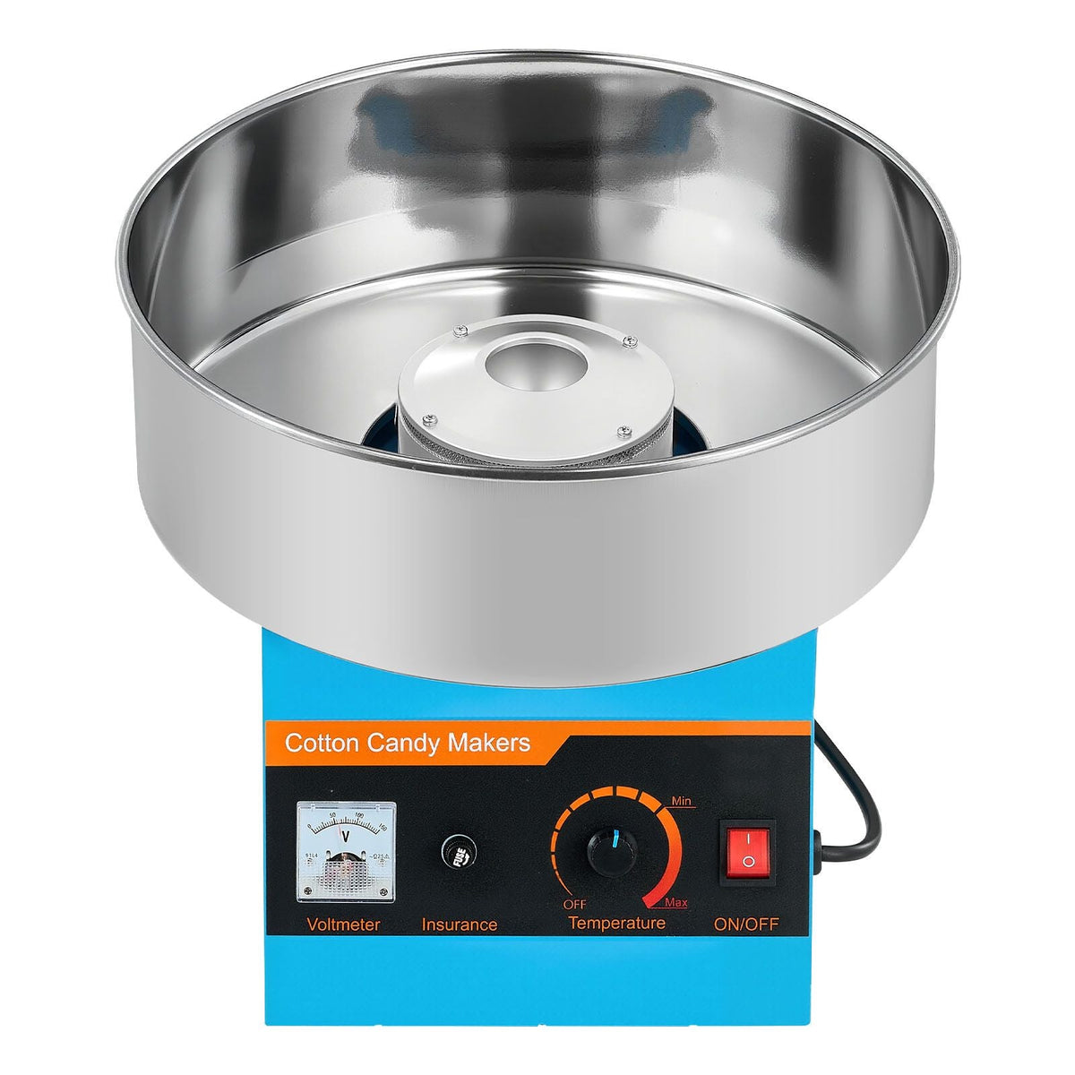 Cotton Candy Machine Commercial, 1000W Electric Candy Floss Maker, Easy Use with 15 inch Stainless Steel Bowl and Sugar Scoop, Makes Hard Candy for Home Kids Birthday, Family Party, Blue