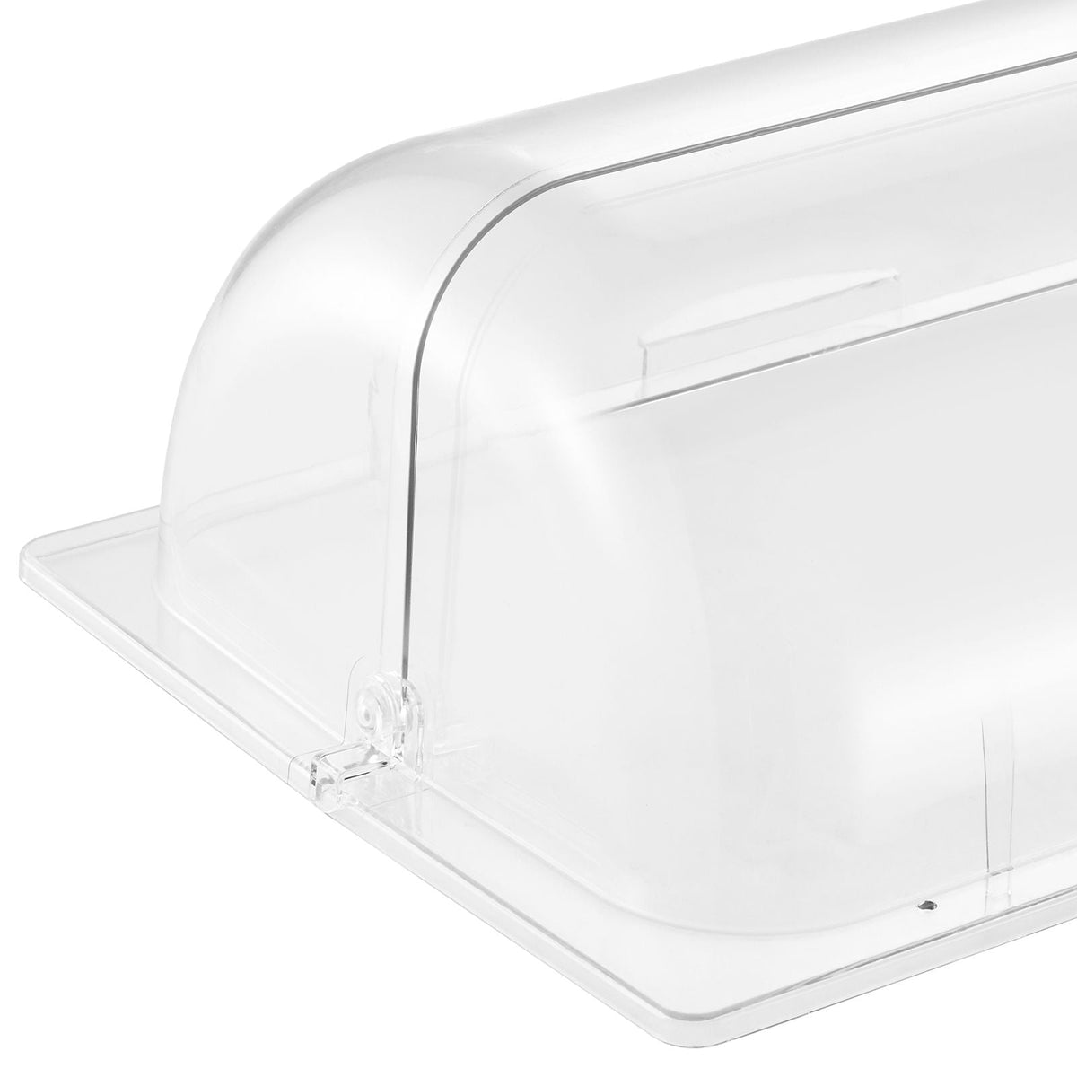 Countertop Food Serving Display Container, 4 Pan Stainless Steel Food Serving Tray, Buffet Condiment Dispenser Display Rack with Clear Lid & 3 Freezer Boxes, for Restaurant Hotel Kitchen Party