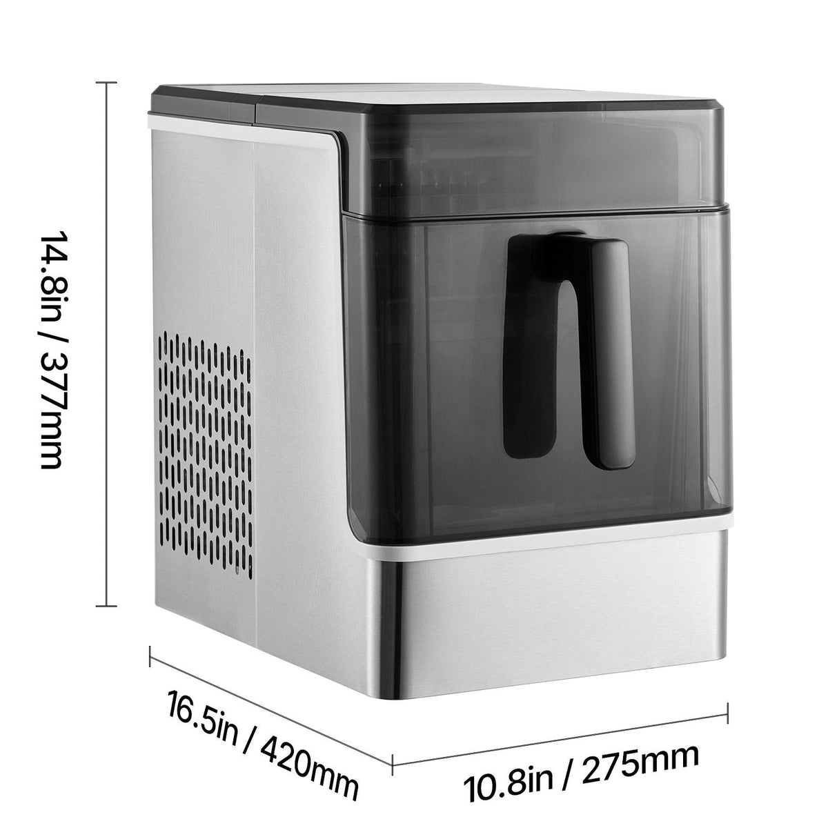 Countertop Ice Maker, 32 Cubes Ready in 15 Mins, 46lbs in 24Hrs, Self-Cleaning Portable Ice Maker with Convenient Ice Transfer, Ice Machine with 3 Sizes Ice Cube for Home Kitchen Office Party