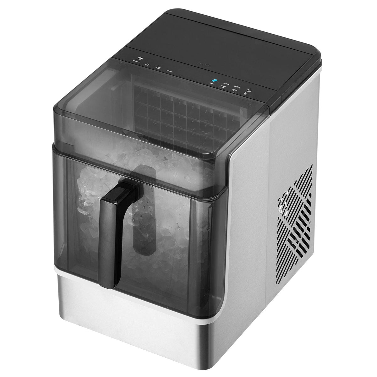 Countertop Ice Maker, 32 Cubes Ready in 15 Mins, 46lbs in 24Hrs, Self-Cleaning Portable Ice Maker with Convenient Ice Transfer, Ice Machine with 3 Sizes Ice Cube for Home Kitchen Office Party