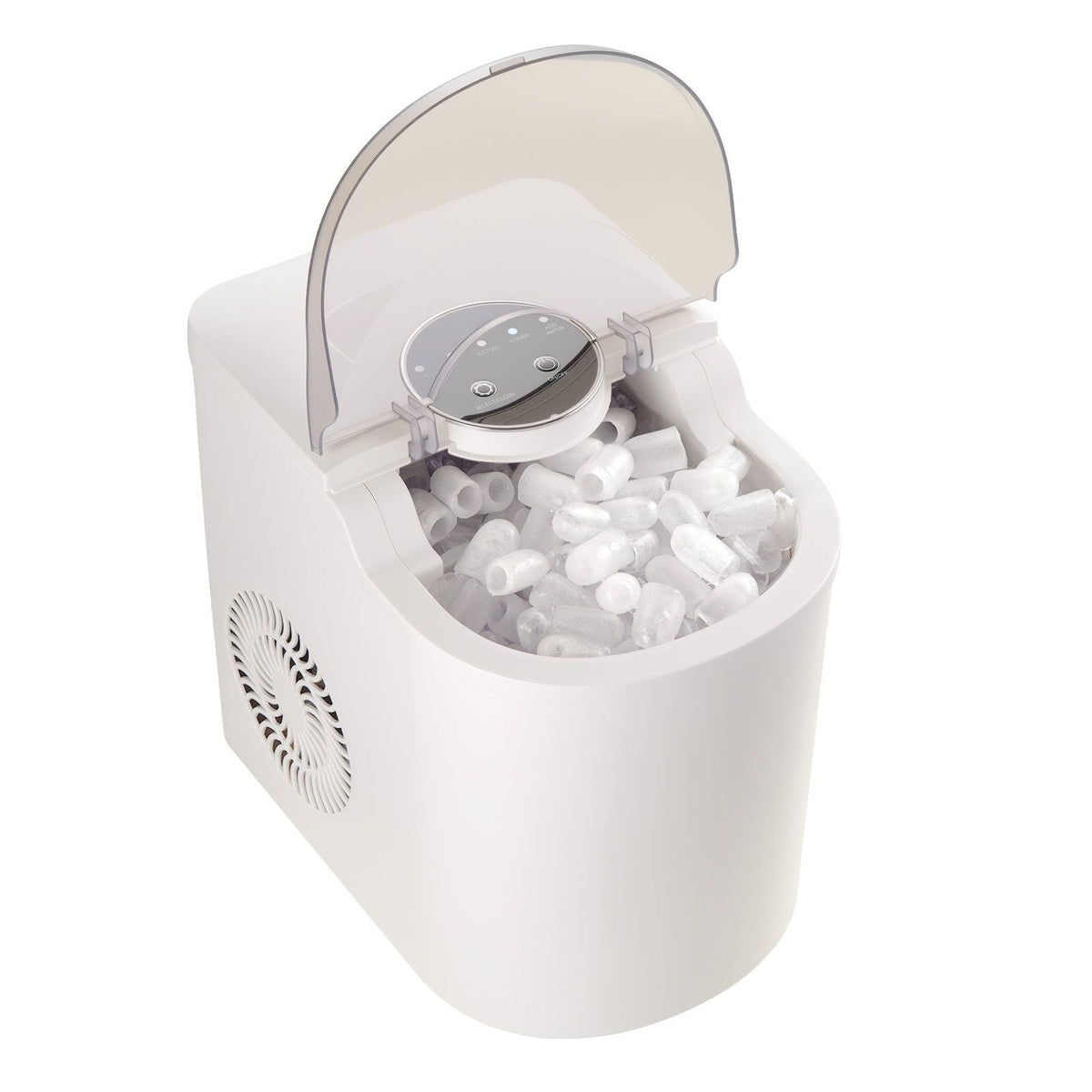 Countertop Ice Maker, 7 Cubes Ready in 6 Mins, 26 lbs per Day, Self-Cleaning Portable Machine with Ice Scoop, Ice-Making Machine with 2 Sizes Bullet Ices for Home, Kitchen, Office, Bar & Party