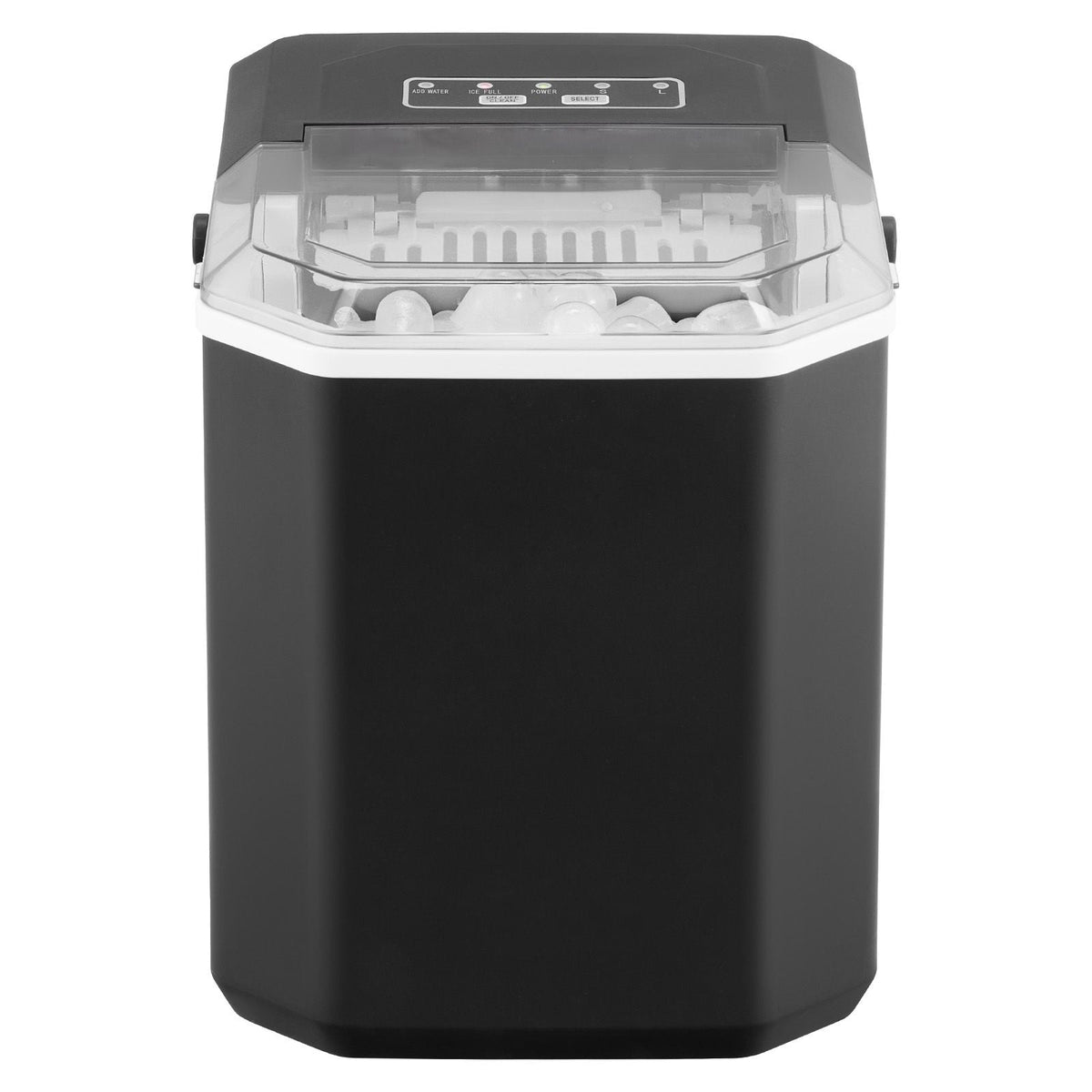 Countertop Ice Maker, 9 Cubes Ready in 6 Mins, 26lbs in 24Hrs, Self-Cleaning Portable Ice Maker with Ice Scoop and Basket, Ice Machine with 2 Sizes Bullet Ice for Home Kitchen Office Bar Party