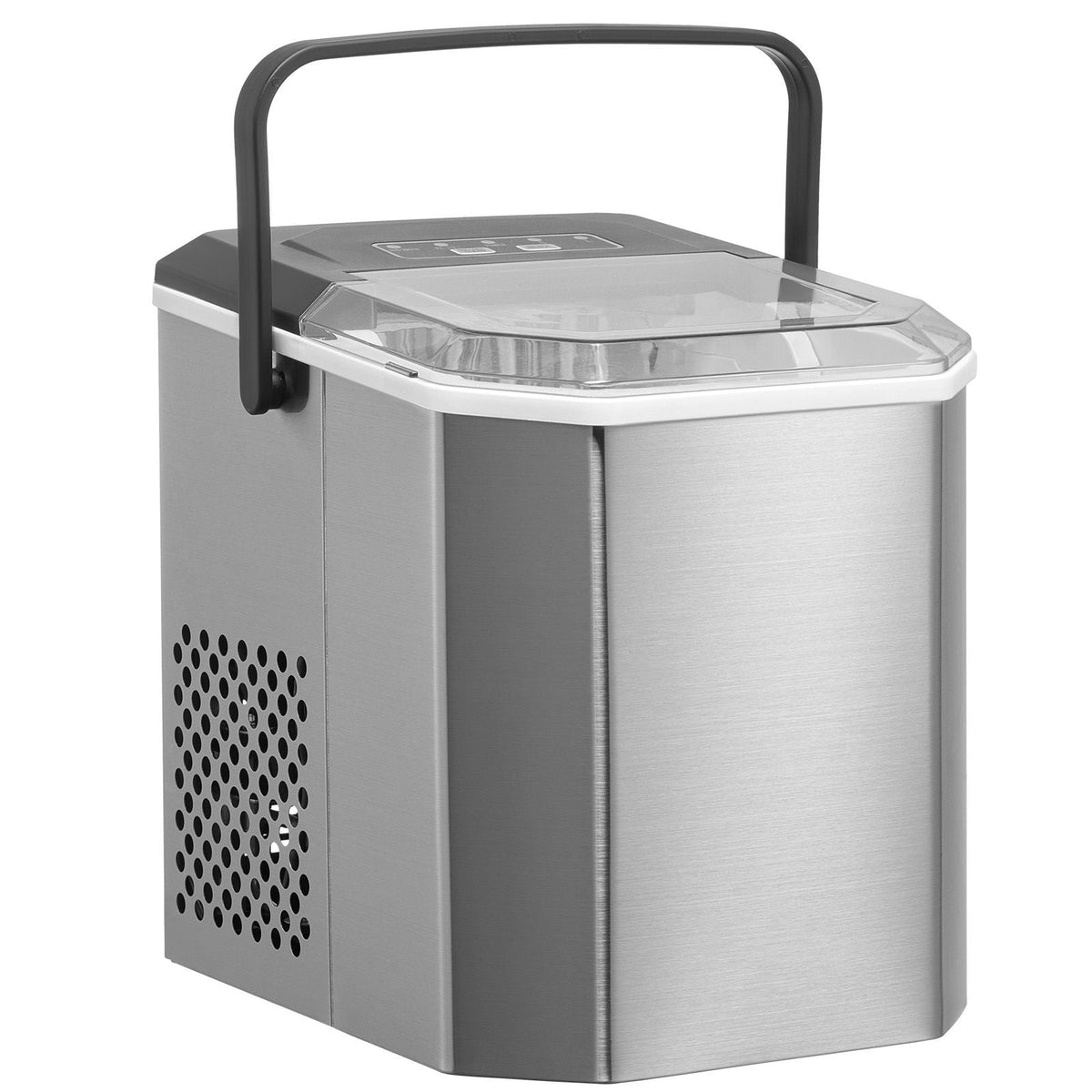 Countertop Ice Maker, 9 Cubes Ready in 6 Mins, 26lbs in 24Hrs, Self-Cleaning Portable Ice Maker with Ice Scoop and Basket, Ice Machine with 2 Sizes Bullet Ice for Home Kitchen Office Bar Party