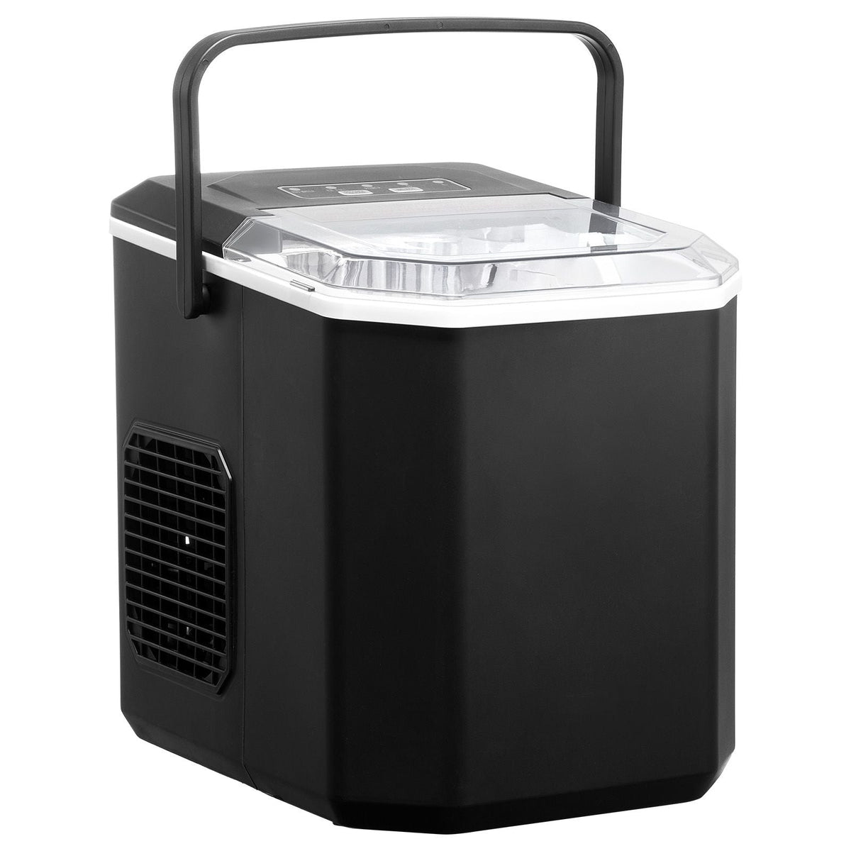 Countertop Ice Maker, 9 Cubes Ready in 6 Mins, 26lbs in 24Hrs, Self-Cleaning Portable Ice Maker with Ice Scoop and Basket, Ice Machine with 2 Sizes Bullet Ice for Home Kitchen Office Bar Party