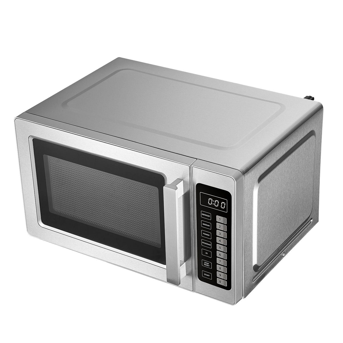 Countertop Microwave Oven, 0.9 Cu Ft, 1000W Digital Stainless Steel Microwave Oven with Touchscreen, 10 Cooking Presets, 5 Power Levels, Multi-Lock Door & Easy Clean Interior for Commercial Use