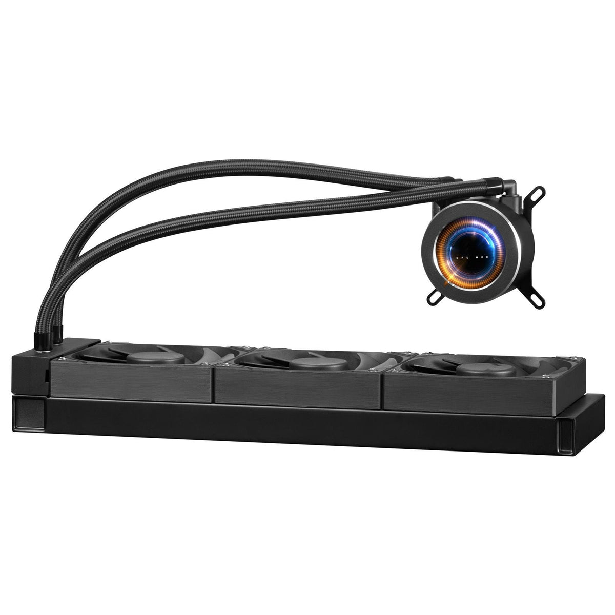 CPU Liquid Cooler, AIO CPU Water Cooler - 3 x 120mm PWN Fans, Pump & 2.1'' LCD Display, Max 2200PRM Black CPU Cooling Fan, Compatible for Intel 115X/1366/2011/1700/1200, AMD AM4/AM5